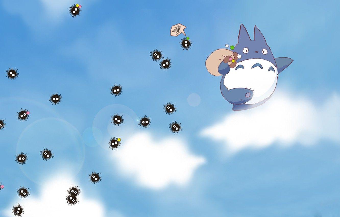 1332x850 Wallpaper my neighbor Totoro, totoro, my neighbour totoro, blue