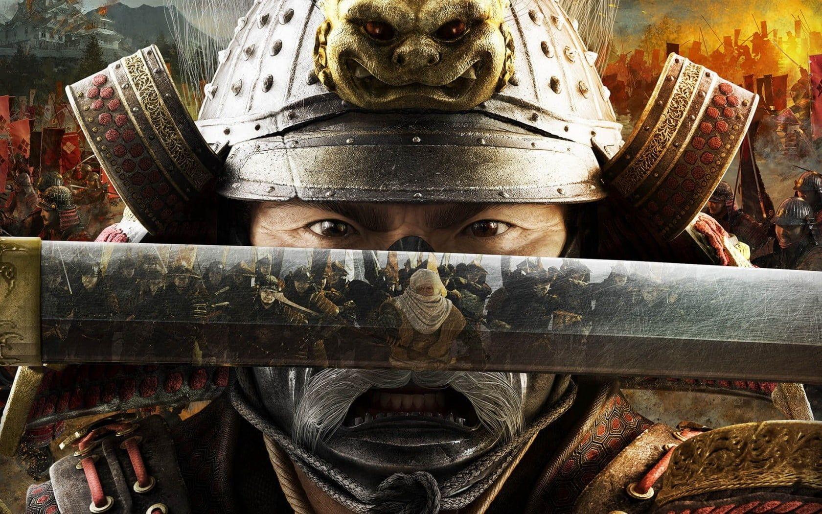 1680x1050 Hannya warrior with sword illustration, Total War: Shogun 2 HD wallpaper