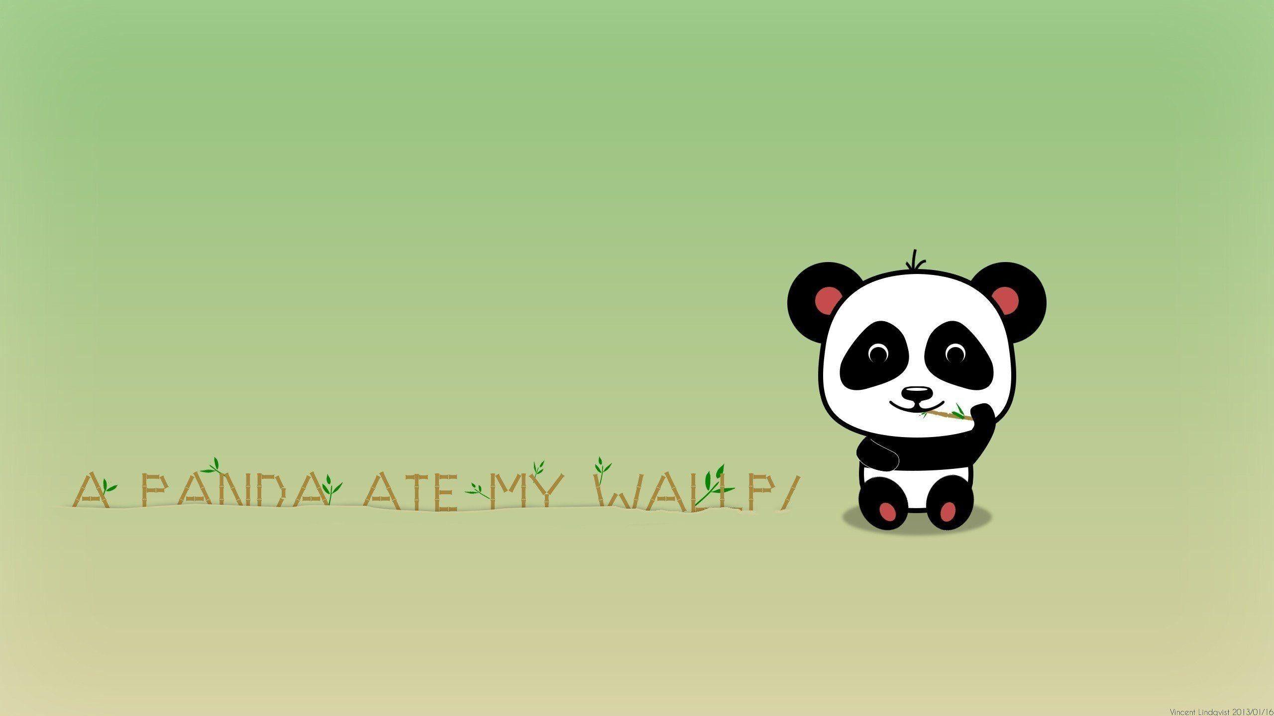 2560x1440 Cartoon Panda Wallpaper