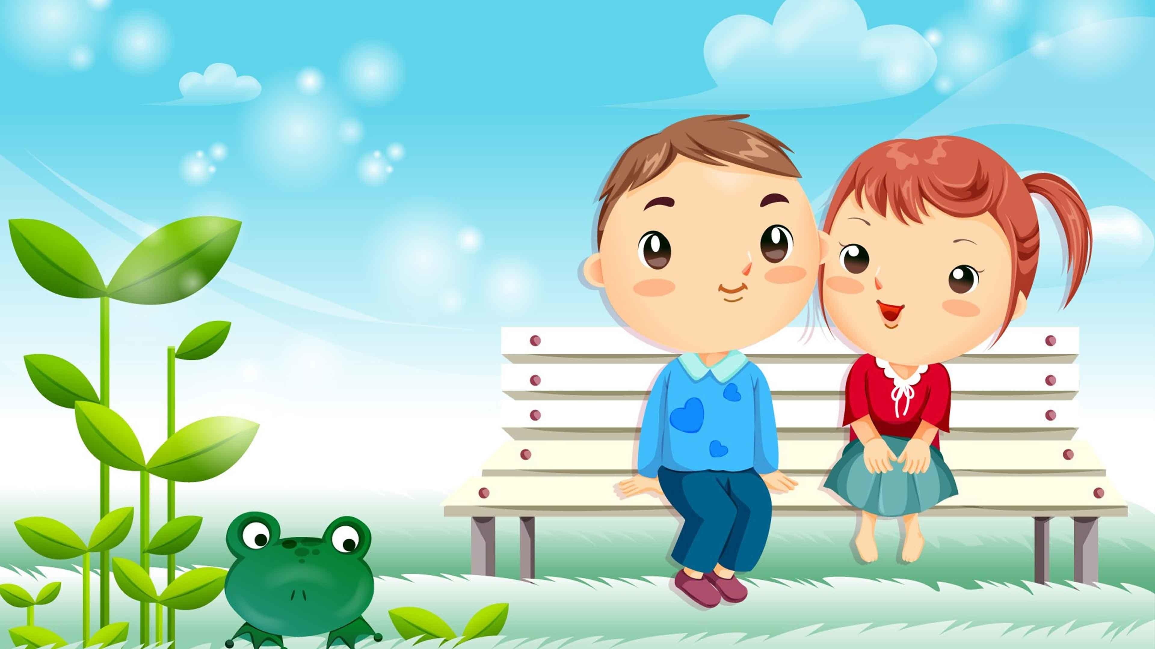 3840x2160 Cute Cartoon Wallpaper