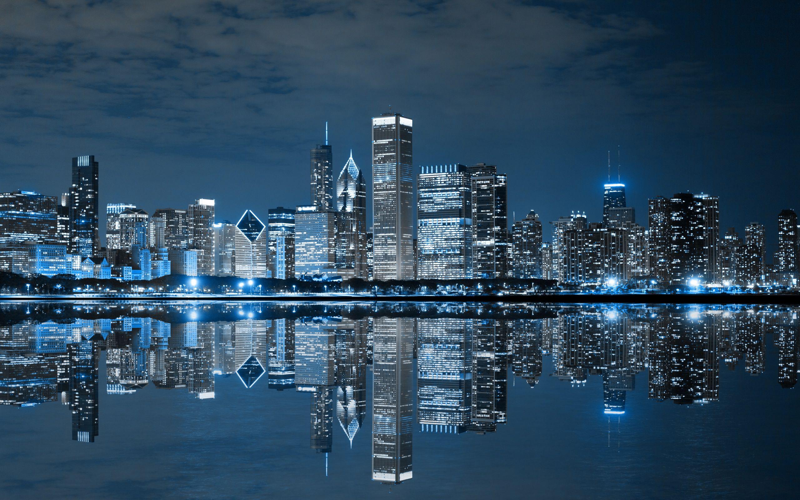 Chicago at Night Wallpapers Top Free Chicago at Night Backgrounds
