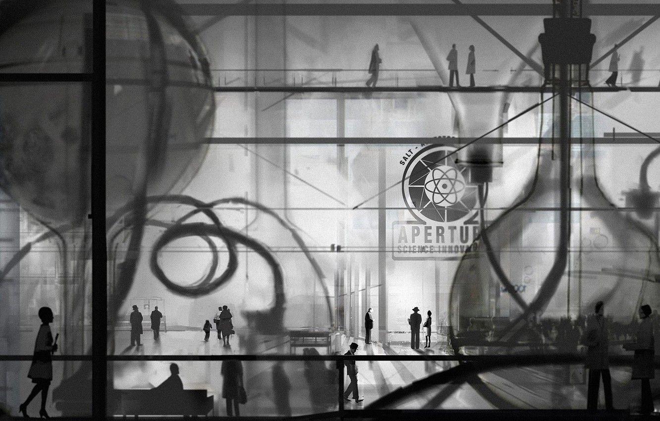 1332x850 Wallpaper people, fiction, art, portal, people, portal 2