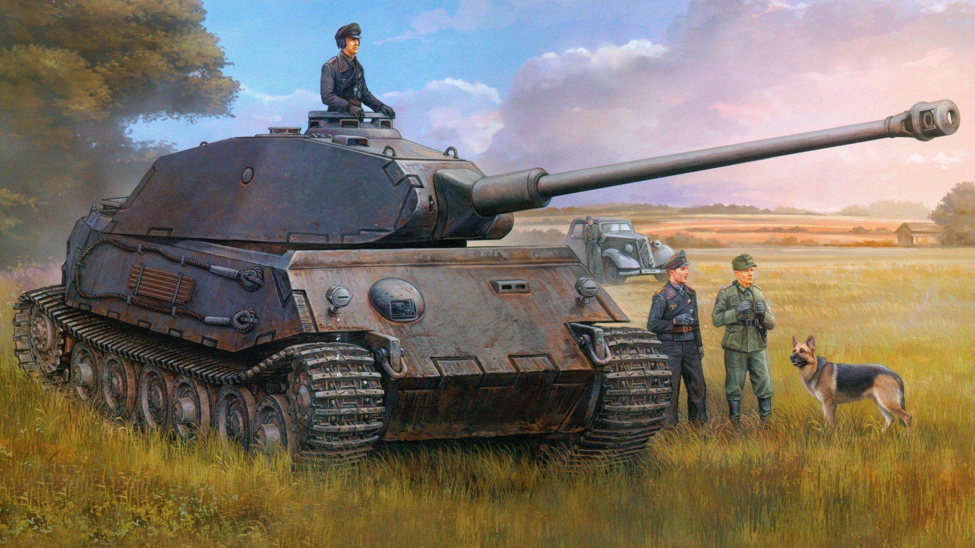 1920x1080 Tiger II Military Power: HD Tank Wallpaper in the Fieldx1080