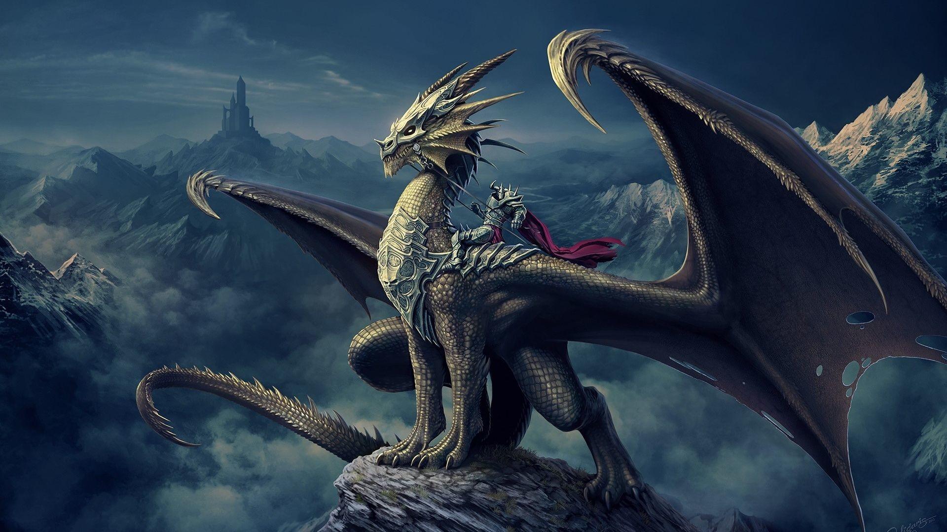 1920x1080 Black Lightning Dragon Wallpaper