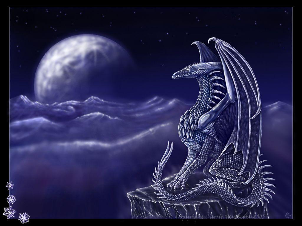 1024x768 Ice Dragon By Aerin Kayne