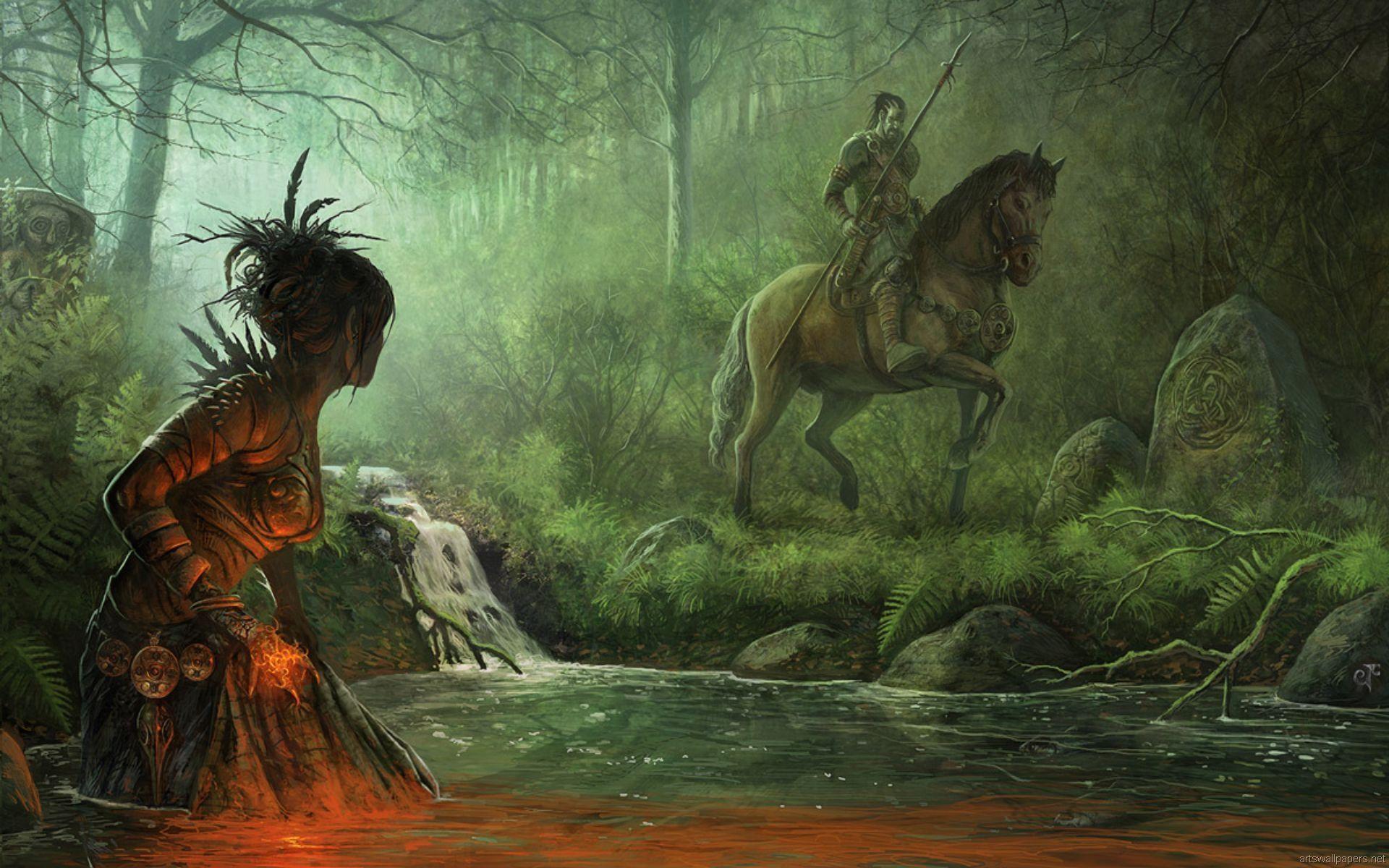 1920x1200 Fantasy Women HD Wallpaper by John McCambridge. Celtic mythology, Fantasy art, Celtic goddess