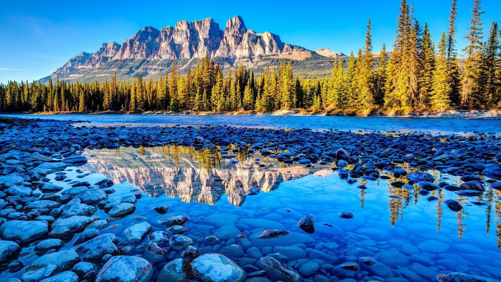 1920x1080 wallpaper: Wonderful Nature Landscape Forest Lake