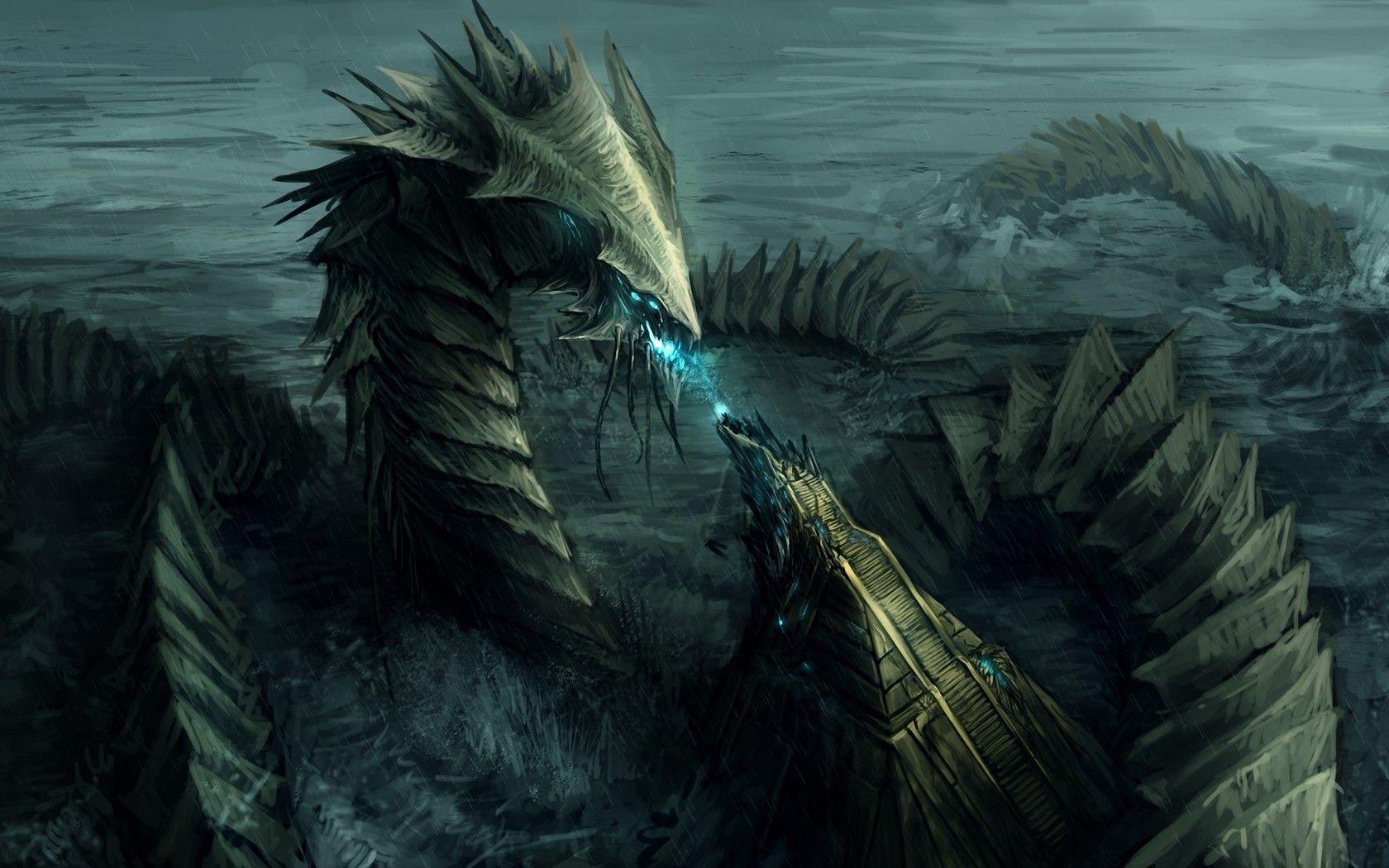 1680x1050 Sea Monsters Wallpaper