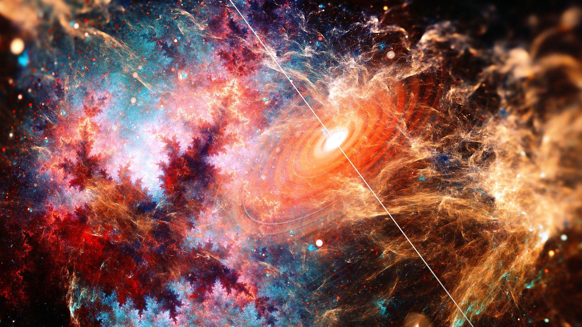 1920x1080 Beautiful Galaxy Fractal Art, HD Digital Universe, 4k