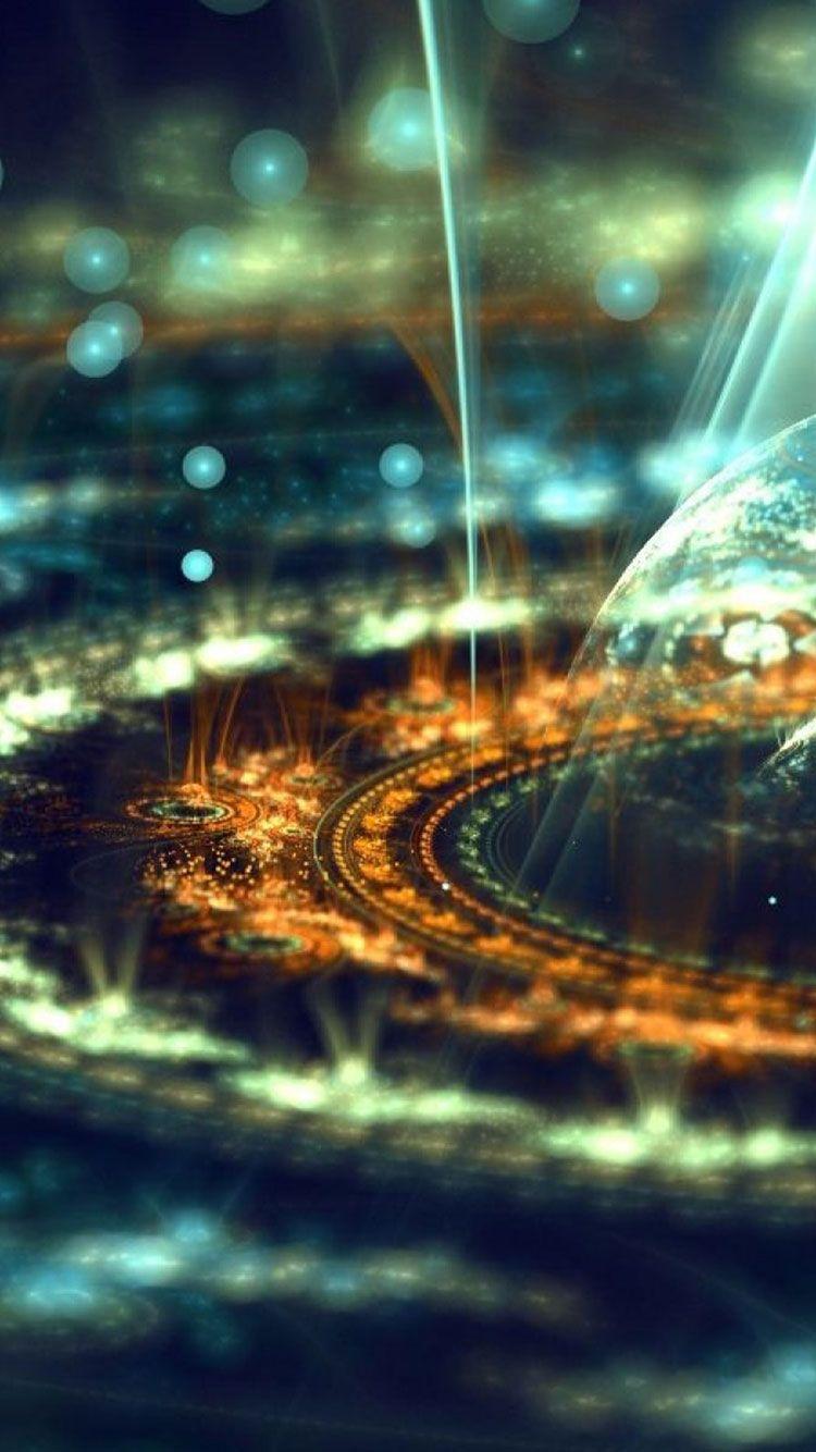 750x1334 Hd Wallpaper Fractal Space