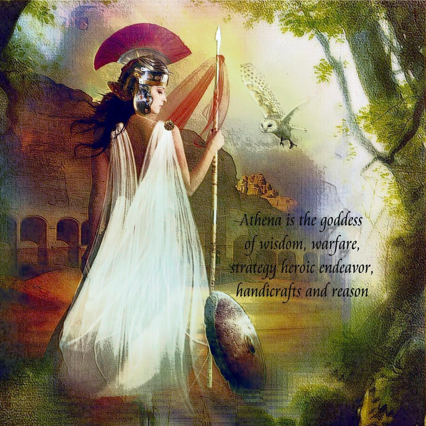 1440x1440 Athena Greek Goddess Wallpaper