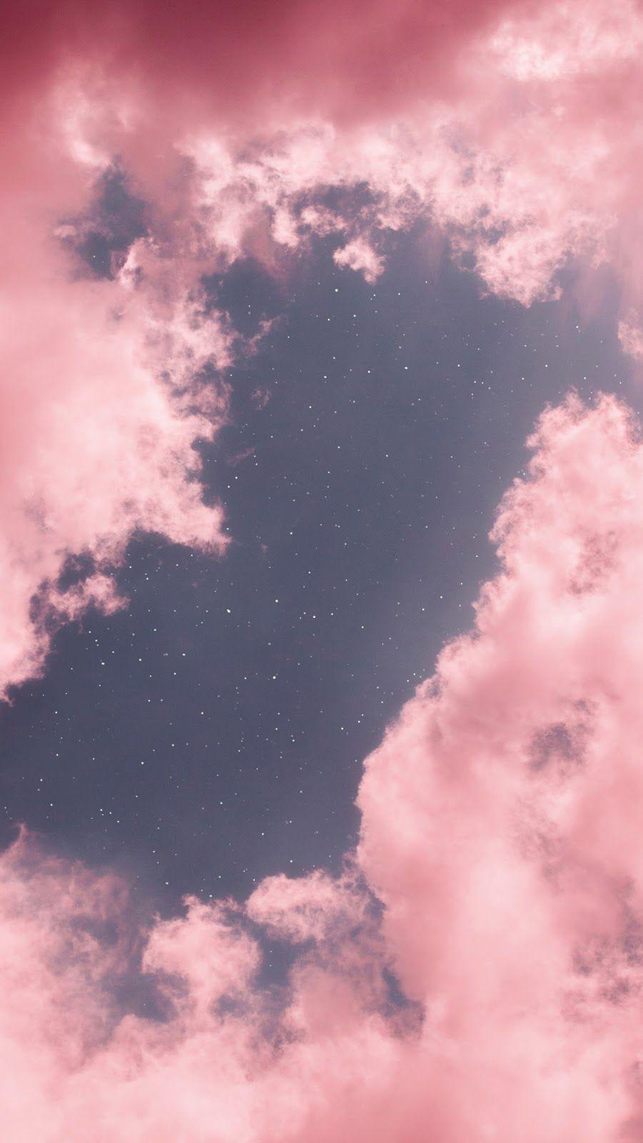 Hình nền đám mây hồng 900x1600 - Nền đám mây hồng thẩm mỹ - 900x1600