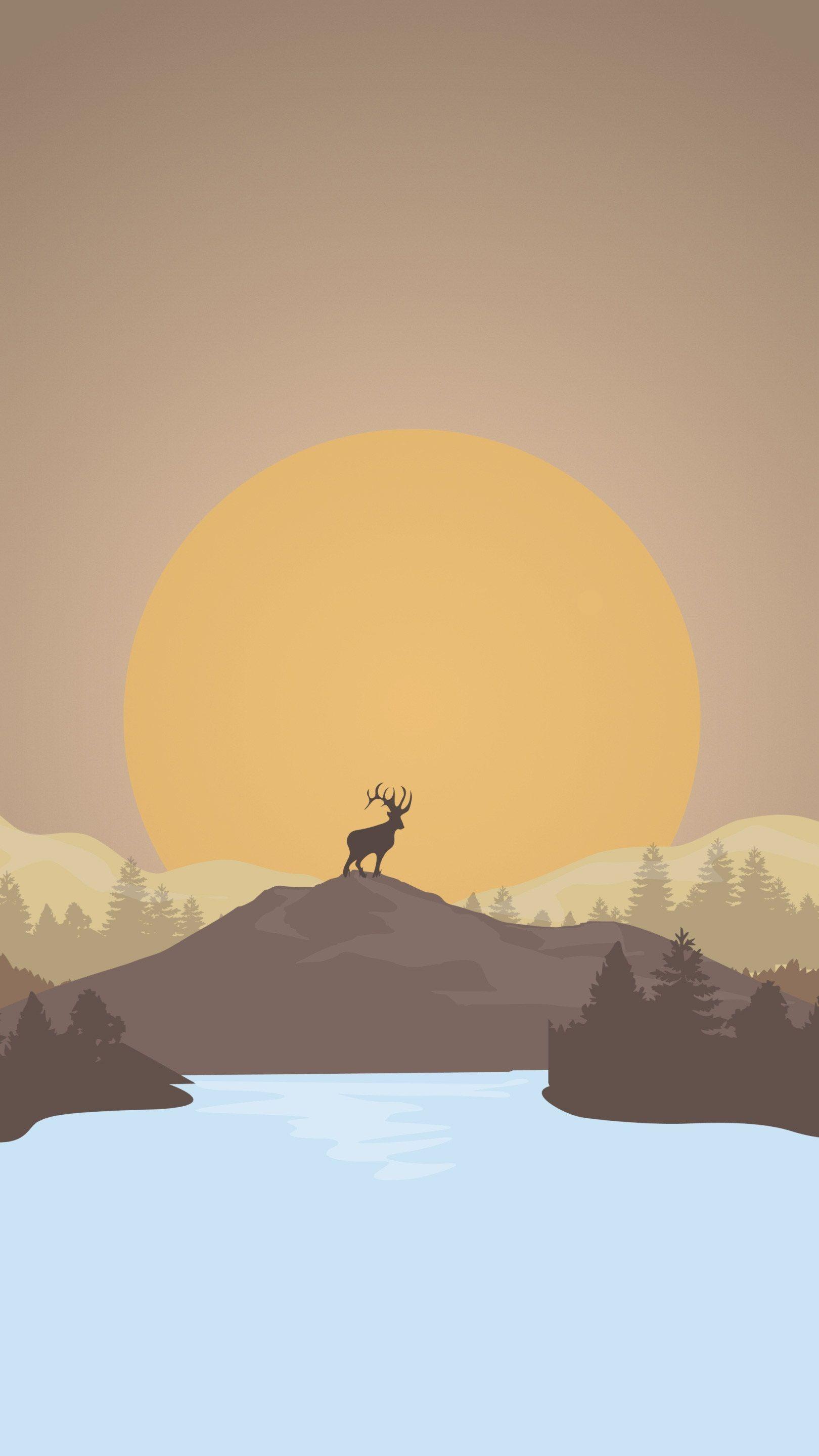 Minimalist Deer Wallpapers - Top Free Minimalist Deer Backgrounds
