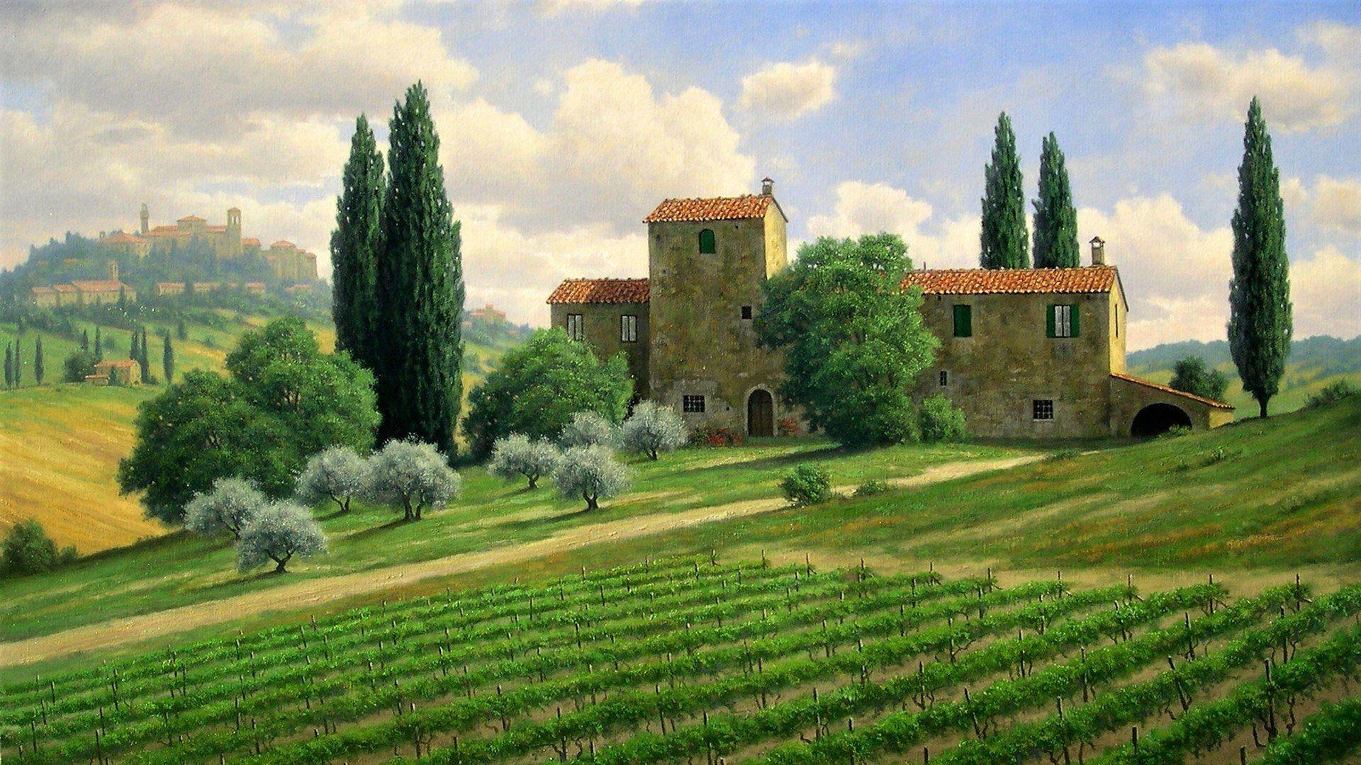 1920x1080 Beautiful Tuscany HD Wallpaper. Background Image