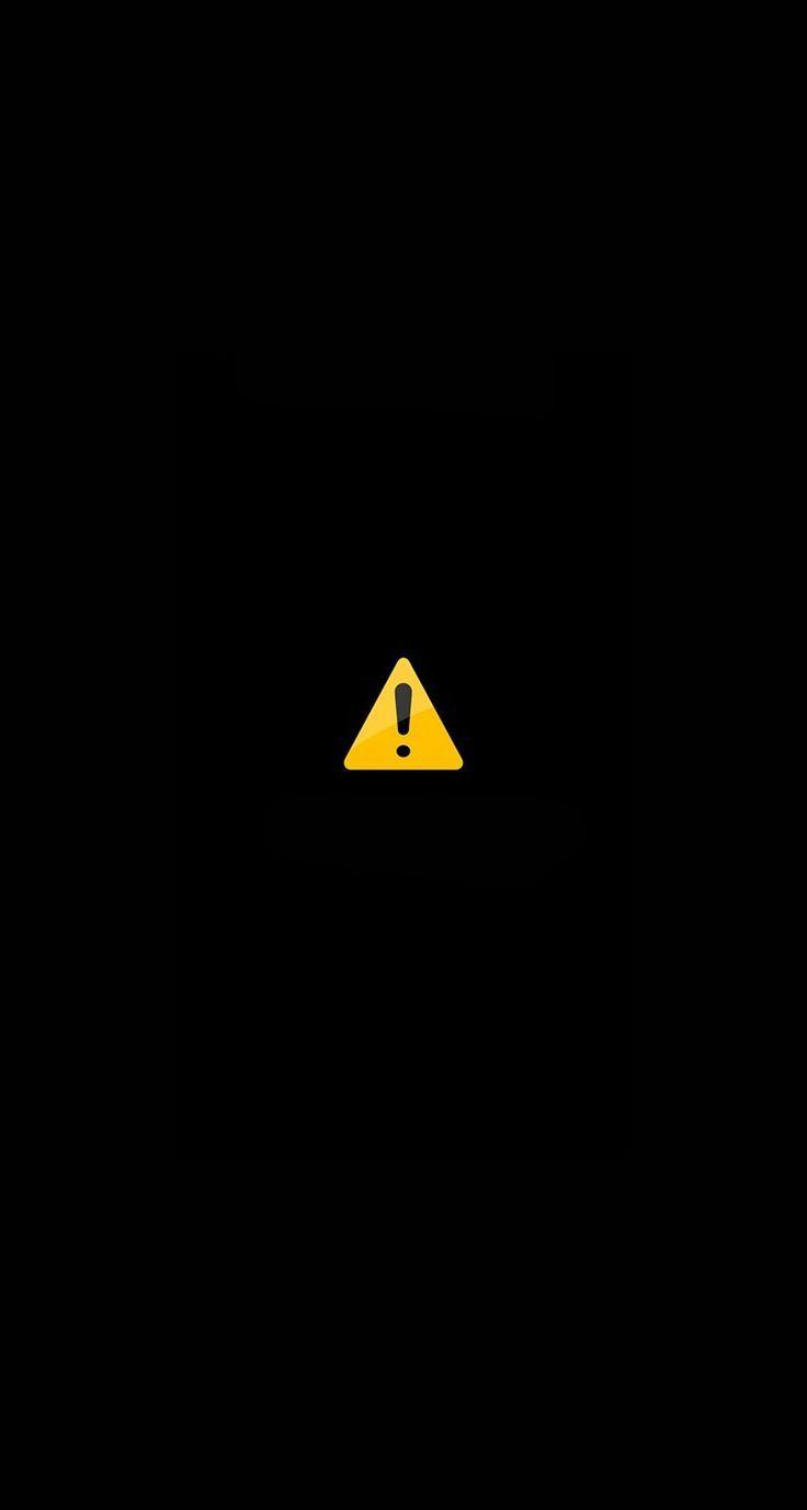 736x1377 Simple black Wallpaper #warning. Papel de parede iphone preto