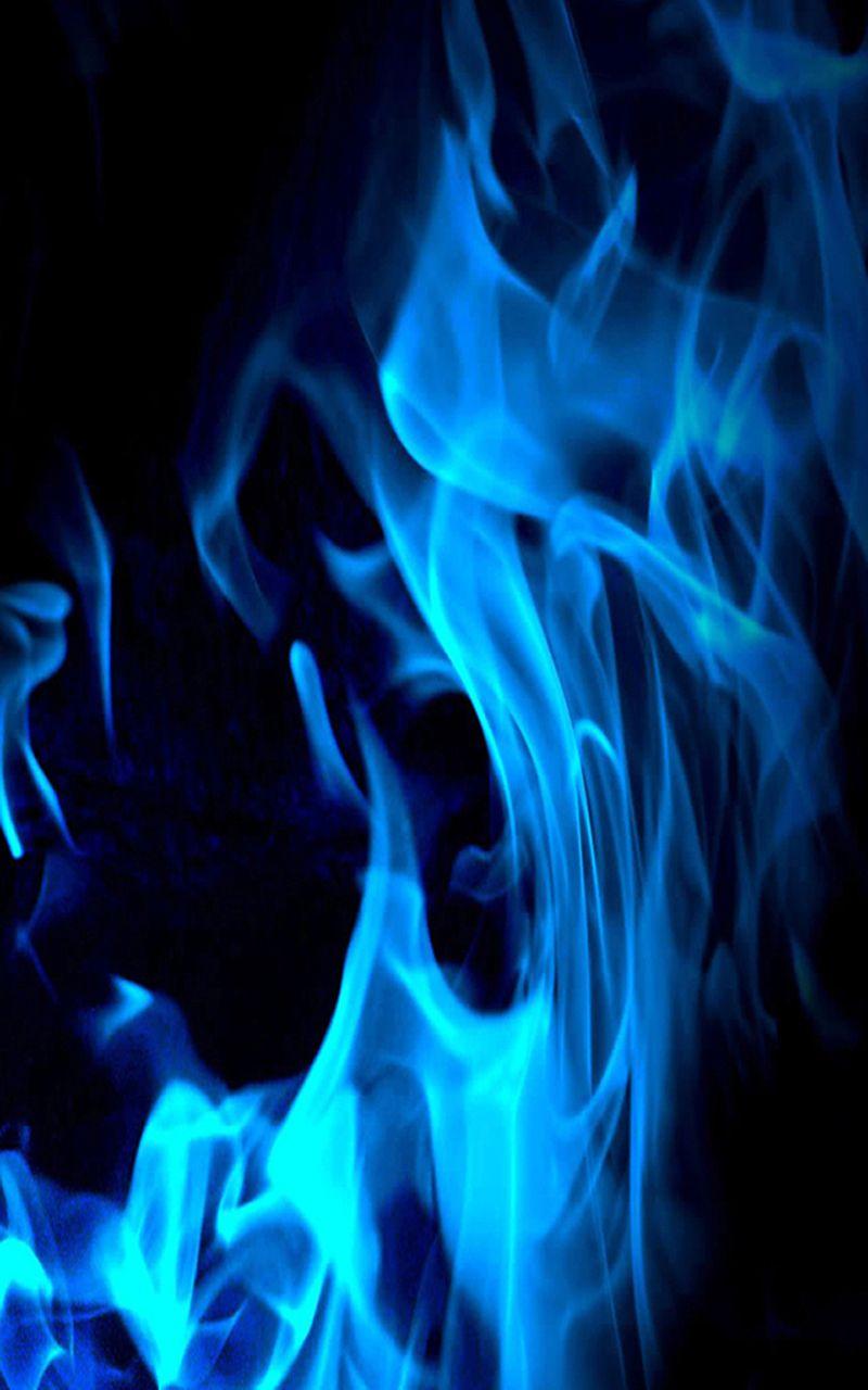 800x1280 Blue Flames Wallpaper