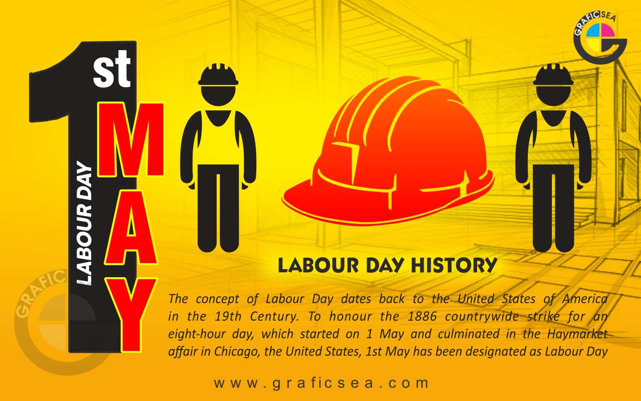 1280x800 1st May Labor Day 2025 Media Banner CDR File Free Download