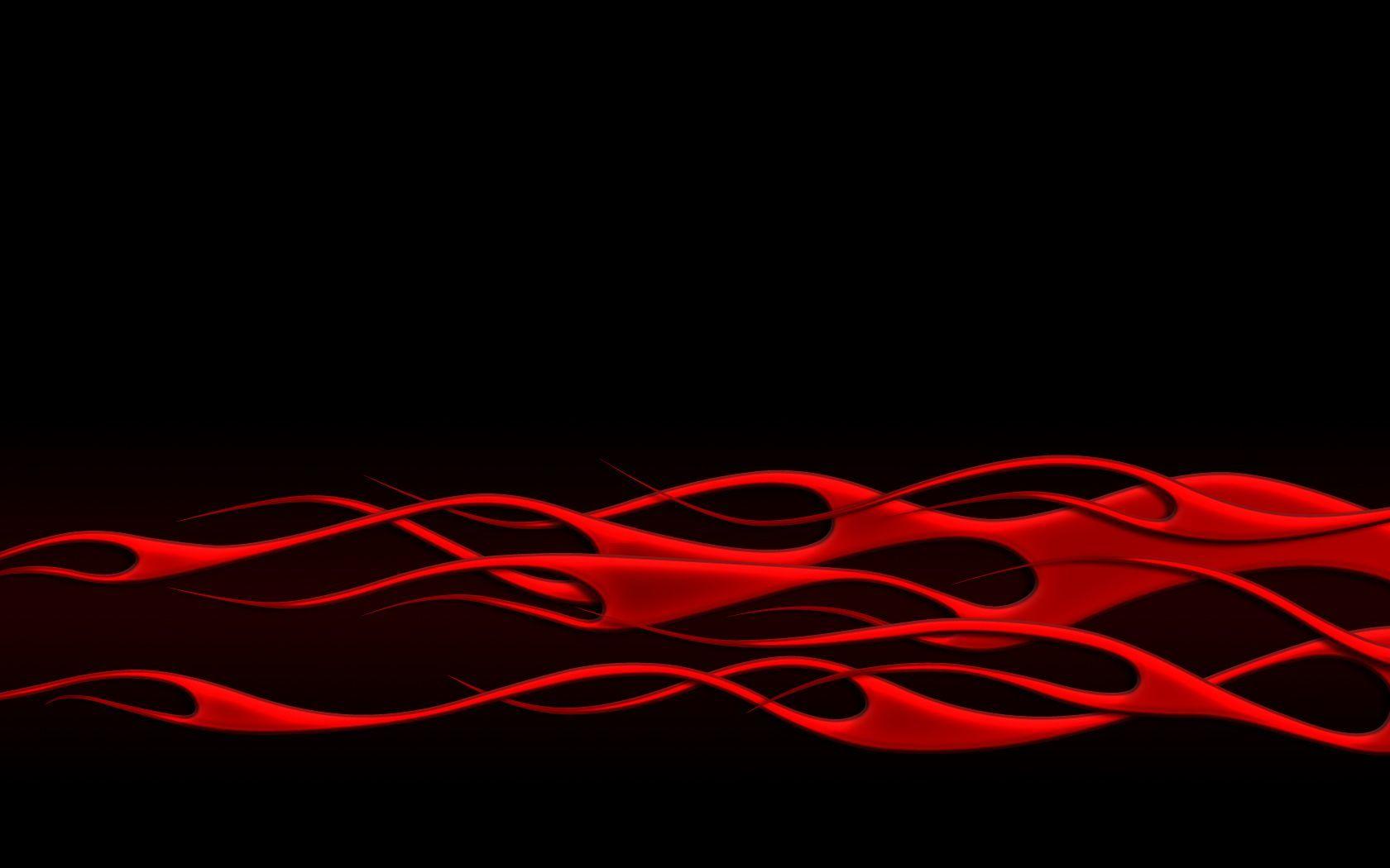 1680x1050 Flames On Red Black