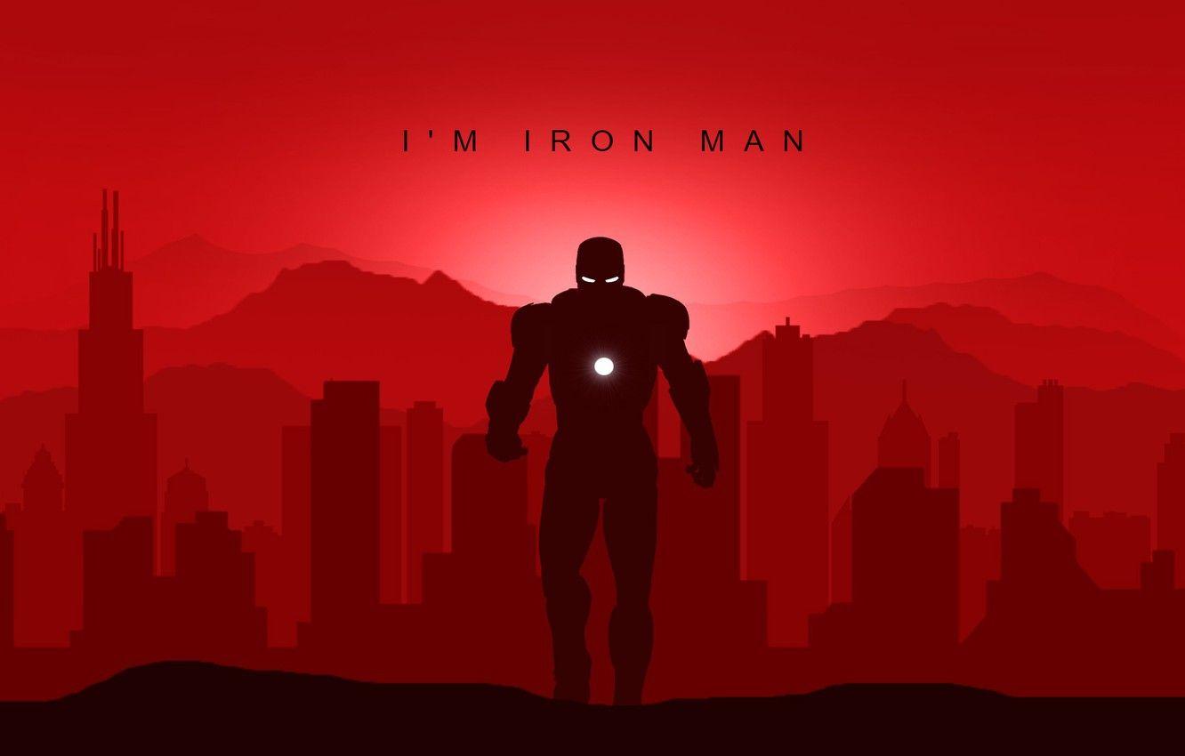 1332x850 Iron Man Minimal Artwork Wallpaper