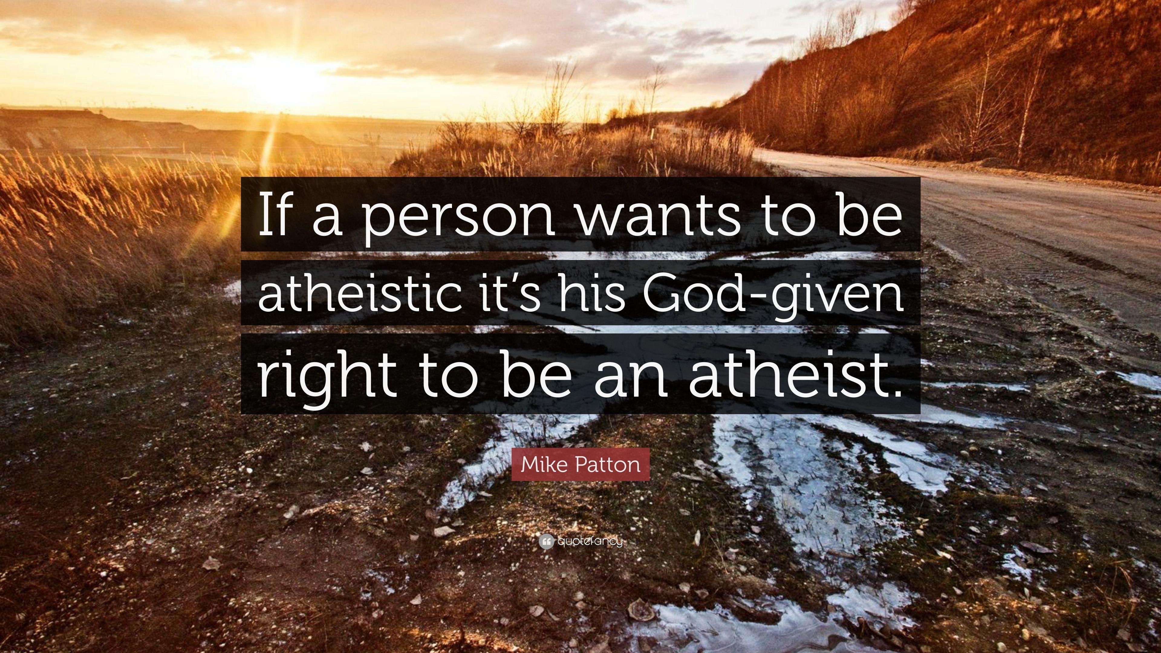 3840x2160 Mike Patton Quote: “If a person wants to be atheistic it's