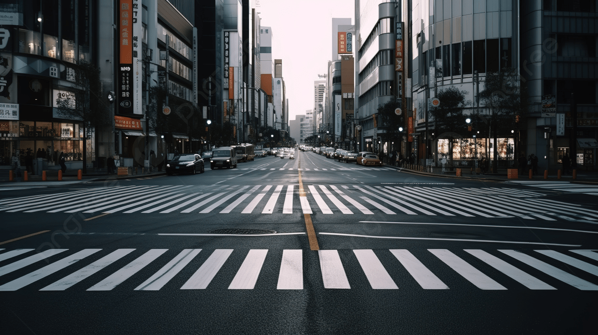 1200x673 City Street With A Crosswalk Background, Cityscape With Pedestrian Crossing, HD Photography Photo, Building Background Image And Wallpaper for Free Download