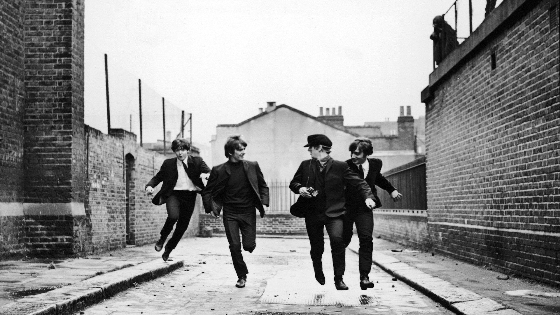 1920x1080 HD Wallpaper of The Beatles in Action