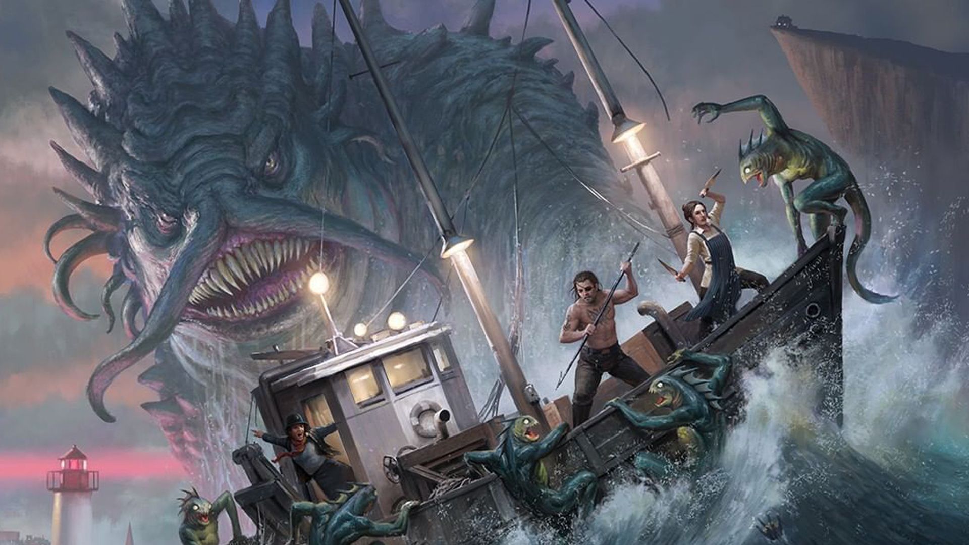1920x1080 Dicebreaker on X: Arkham Horror 3E's first big expansion Under Dark Waters doubles number of scenarios, introduces series' first trans investigator / X