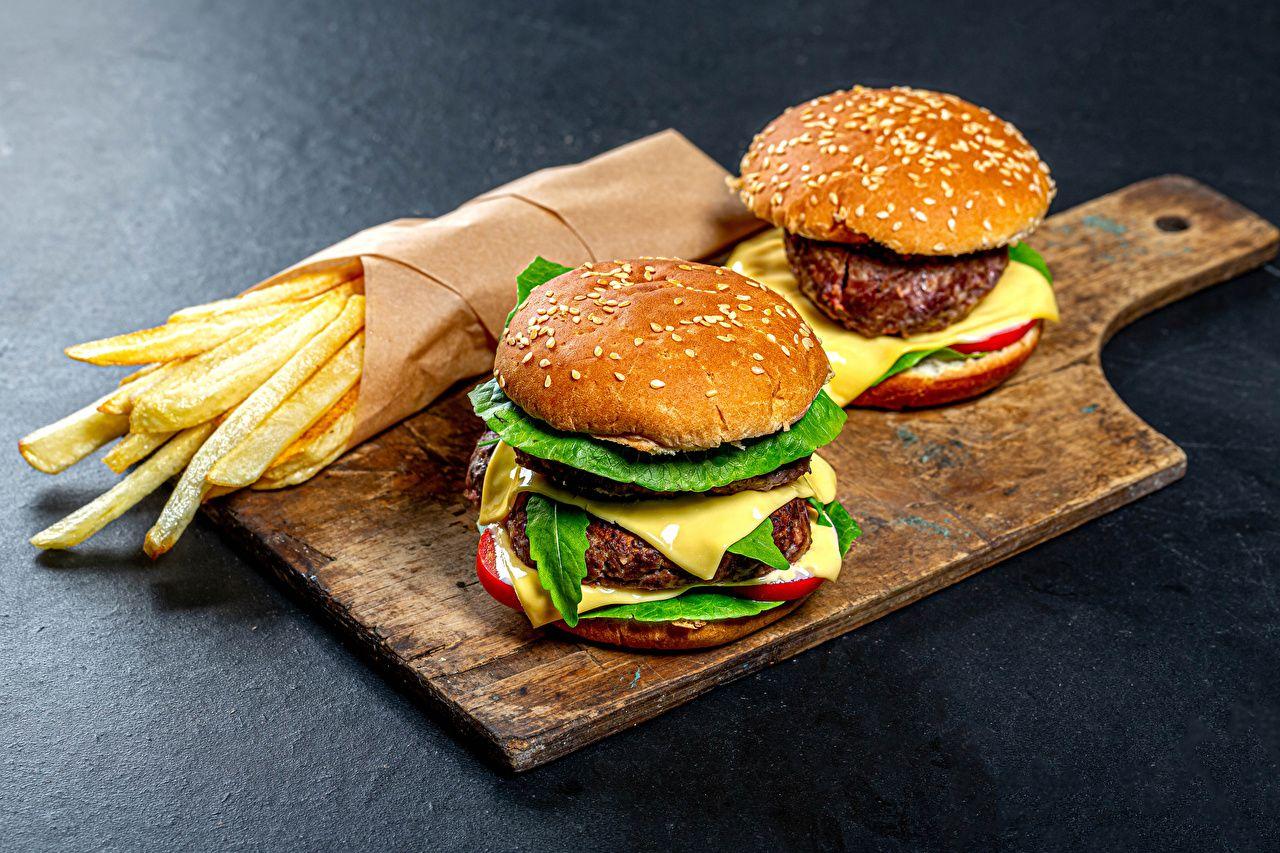 1280x853 Desktop Wallpaper Frikadeller 2 Hamburger finger chips Buns
