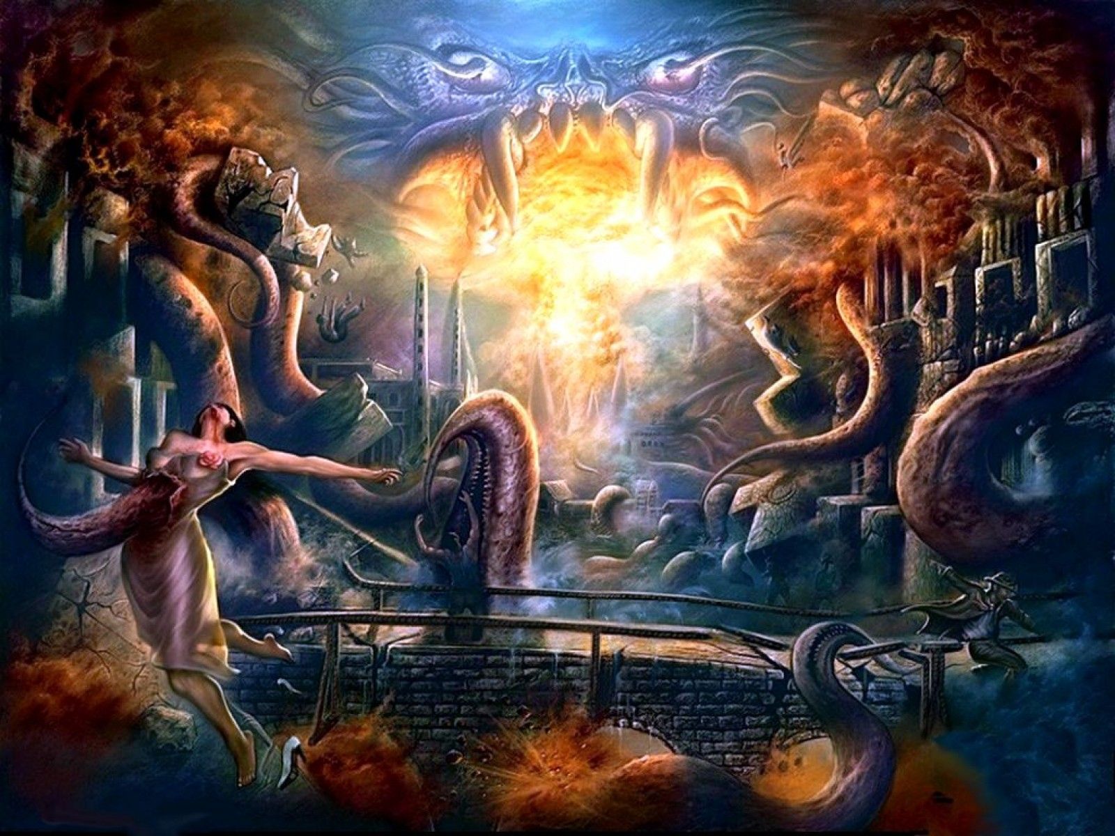 1600x1200 Download Fantasy Cthulhu Wallpaper