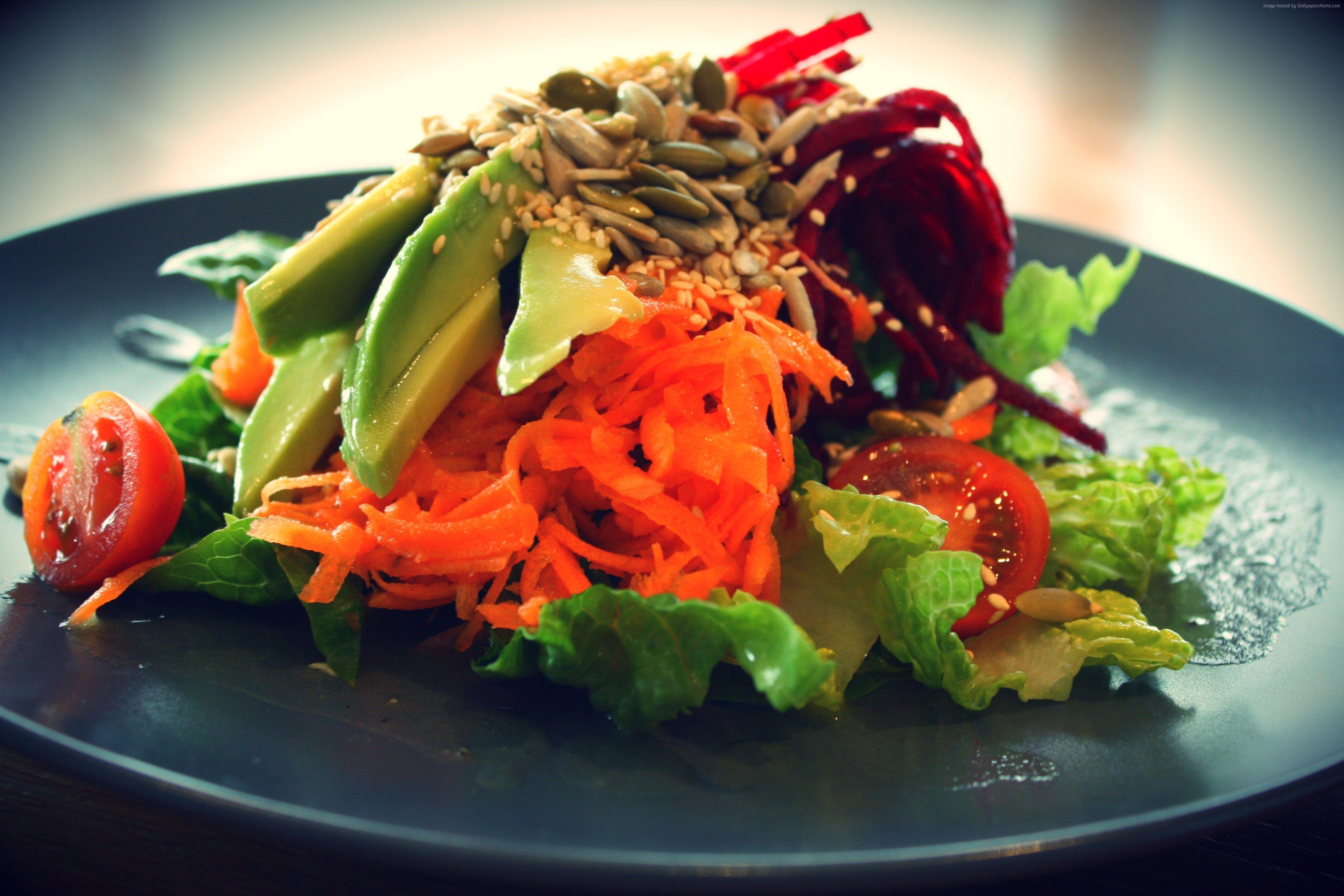 4000x2667 Vegetarian Cooking Recipe Seeds Lettuce Avocado Carrot