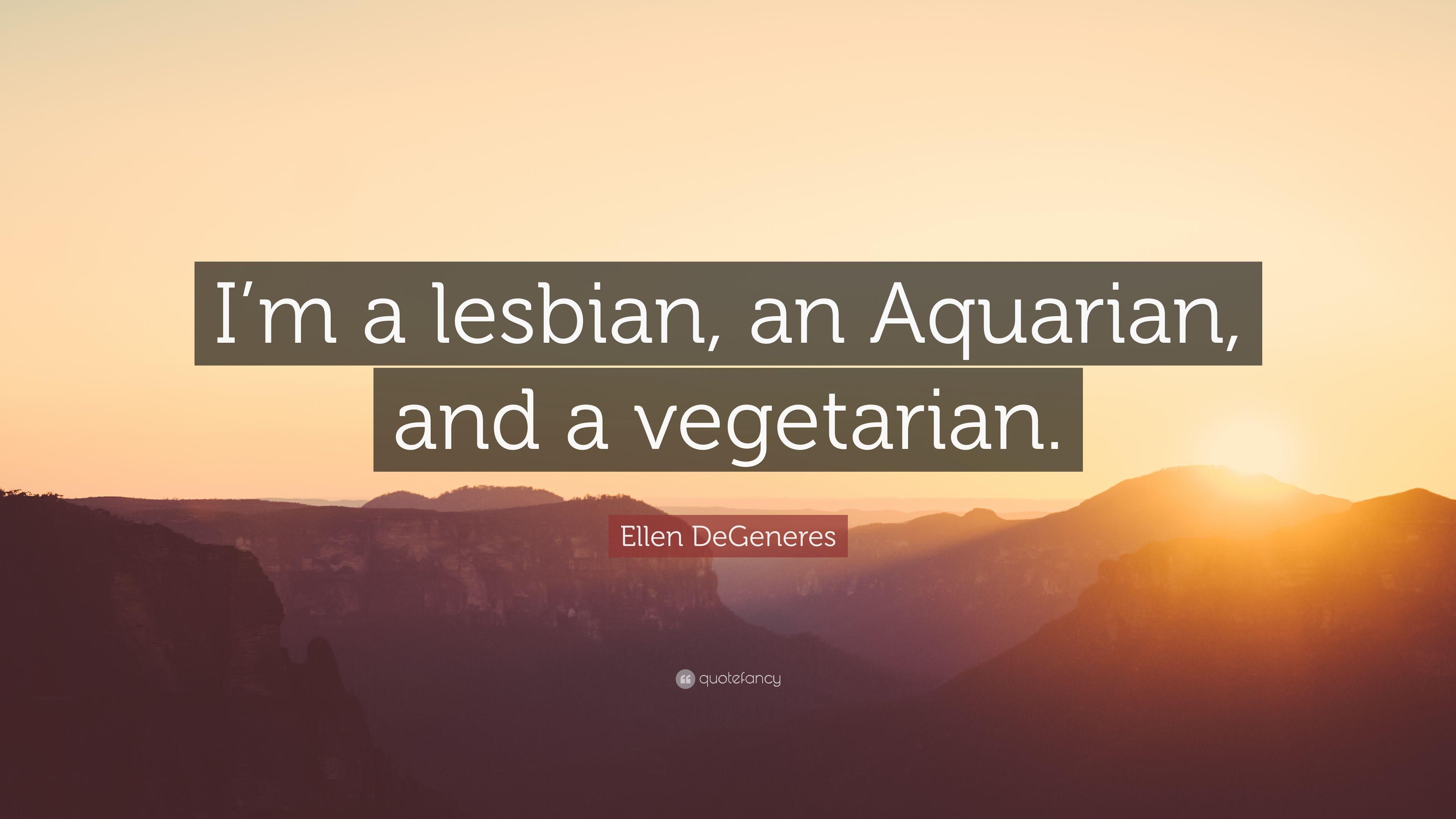 3840x2160 Ellen DeGeneres Quote: “I'm a lesbian, an Aquarian, and a