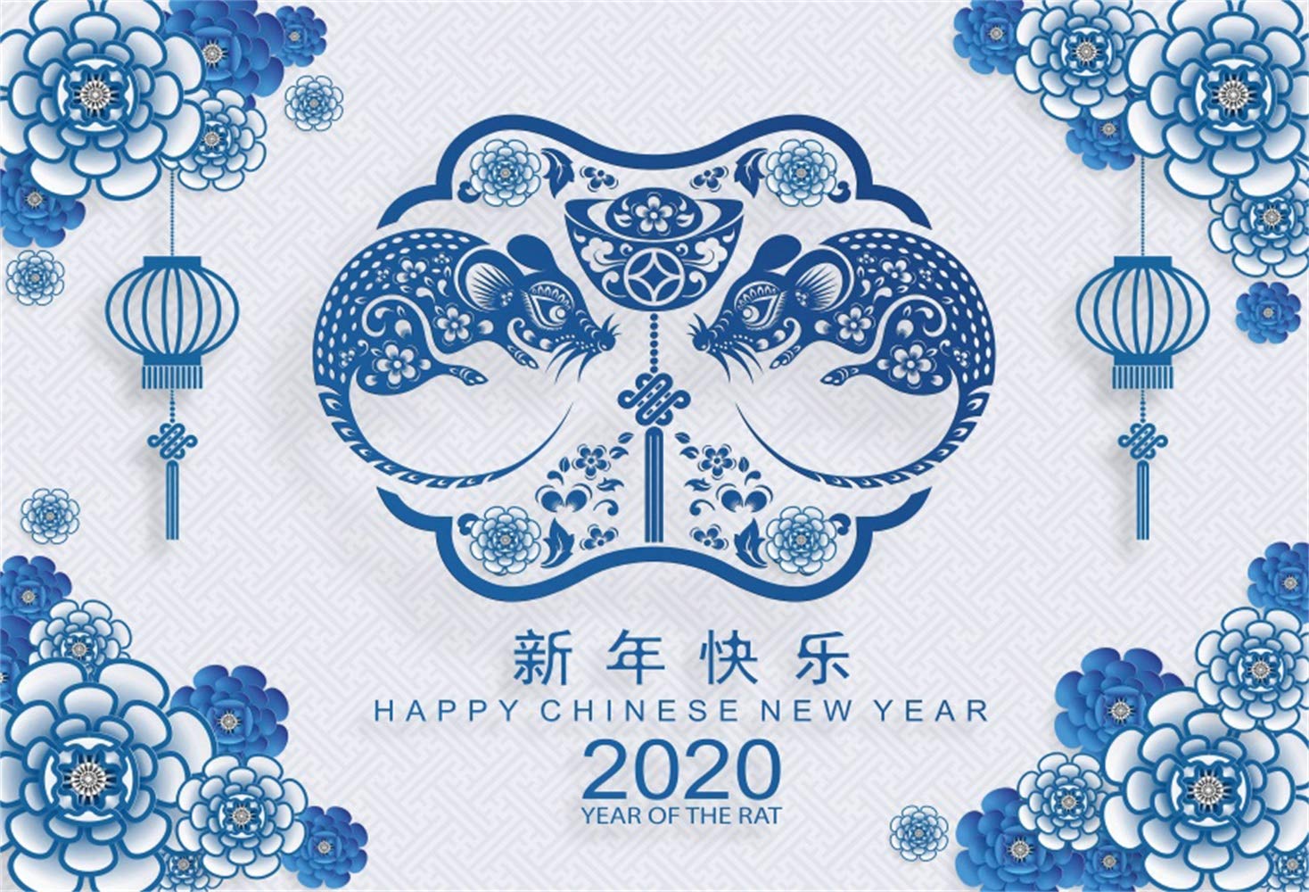 1468x1000 Amazon.com : Leowefowa 5x3ft Happy 2020 Chinese New Year