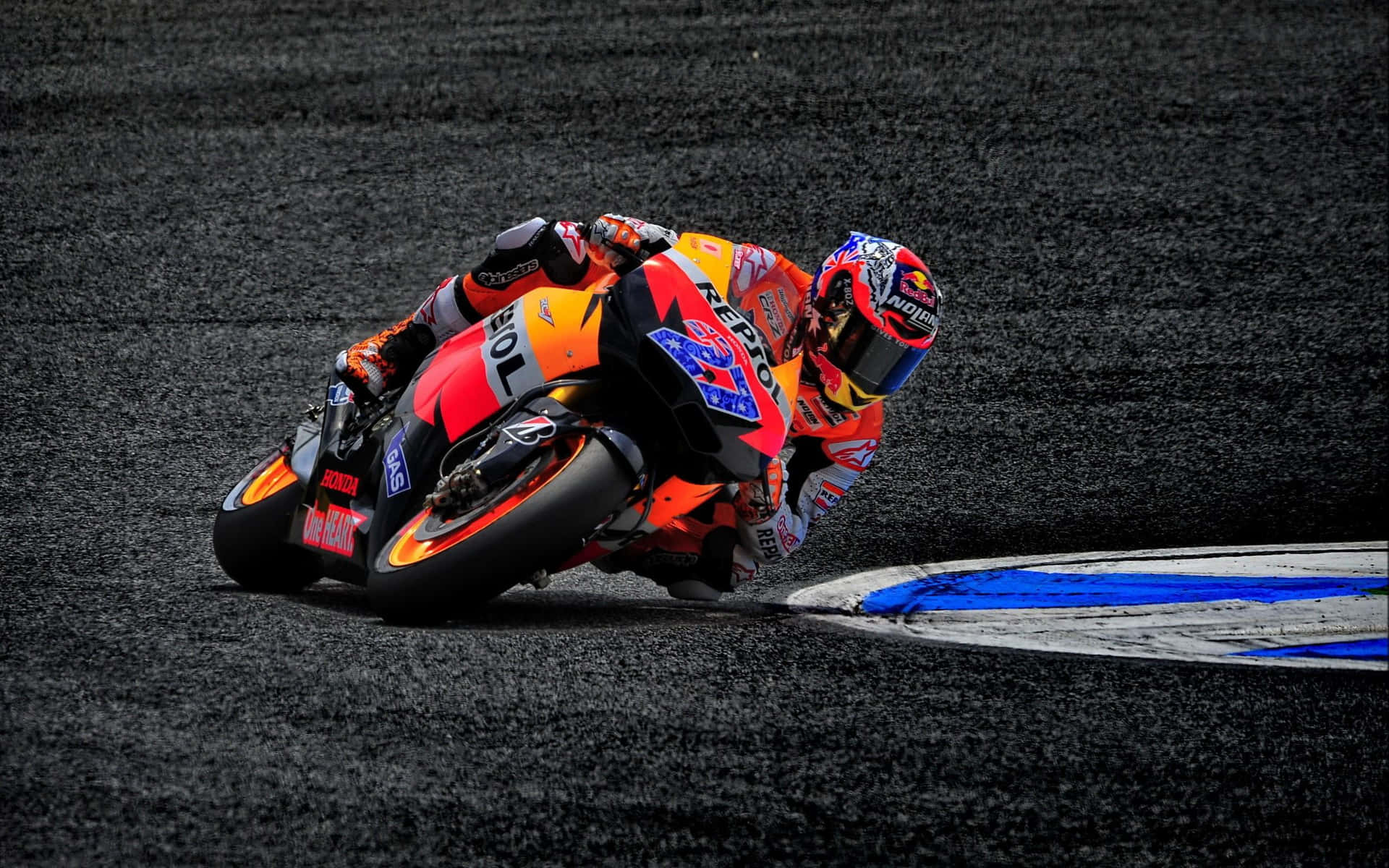 1920x1200 Download Moto G P Racer Leaning Into Corner Wallpaper