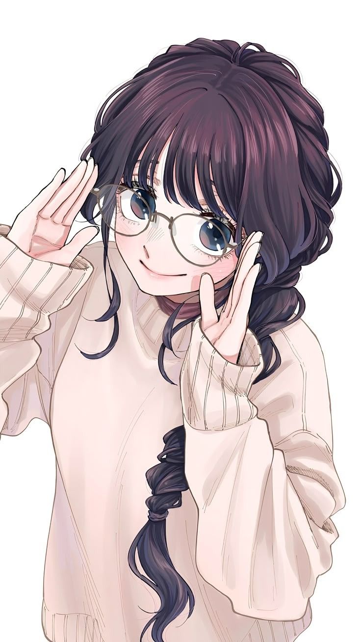 736x1308 Waguri Kaoruko with Glasses