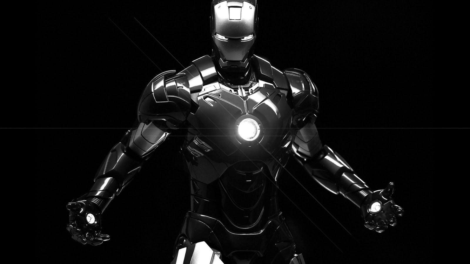 Iron Man Black and White Wallpapers - Top Free Iron Man Black and White  Backgrounds - WallpaperAccess