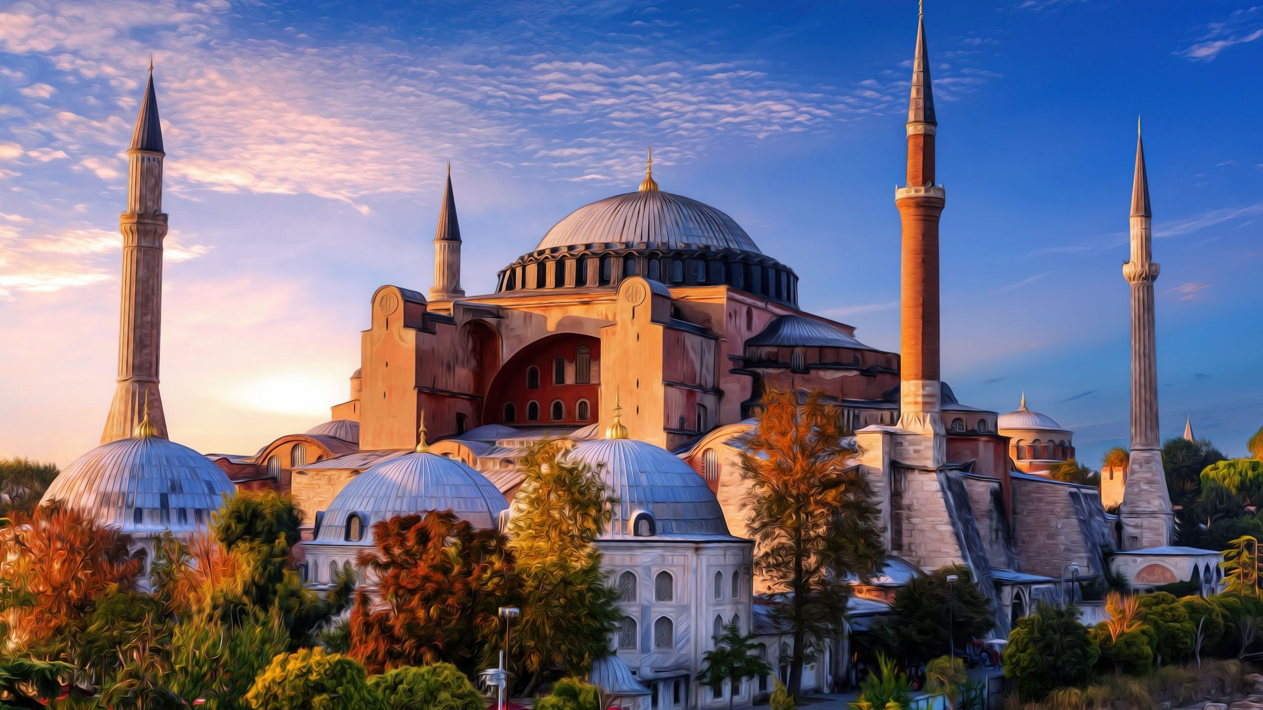 2560x1440 Hagia Sophia Wallpaper 4K, Istanbul, Turkey