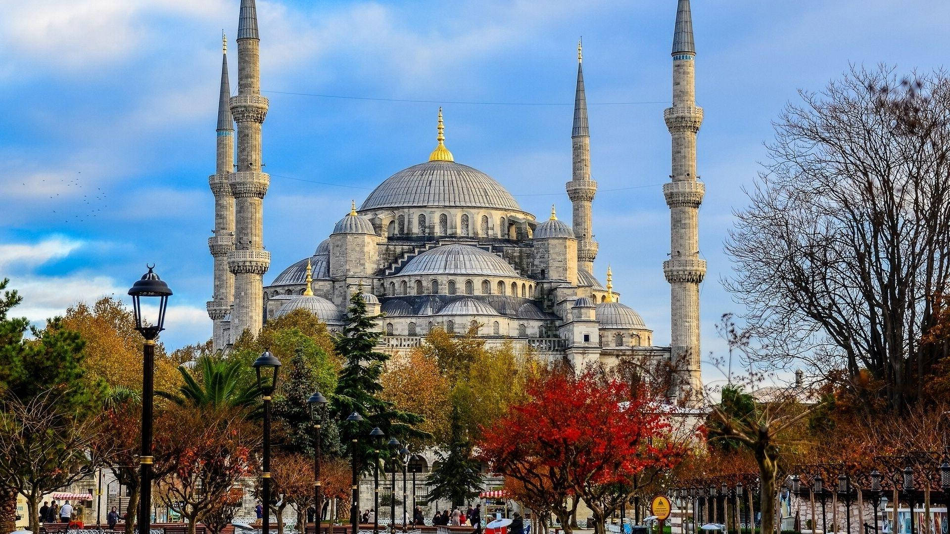 1920x1080 Hagia Sophia During Autumn Wallpaper
