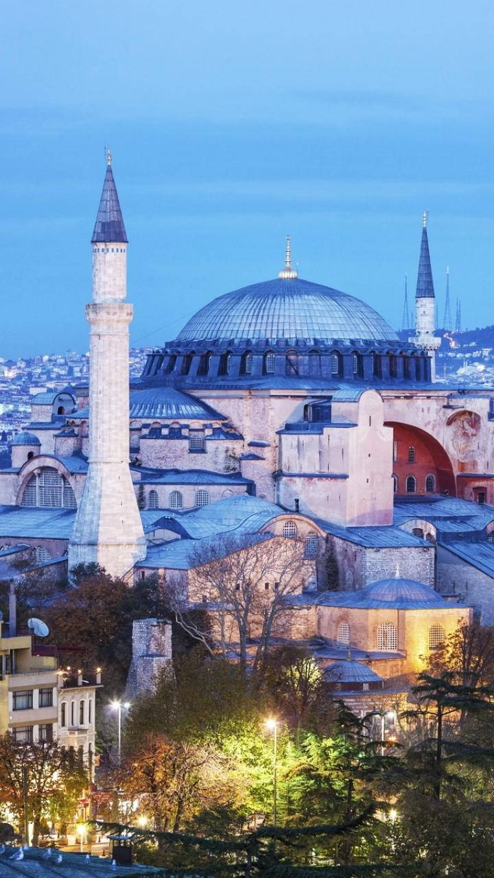 720x1280 Download Hagia Sophia Main Dome Wallpaper