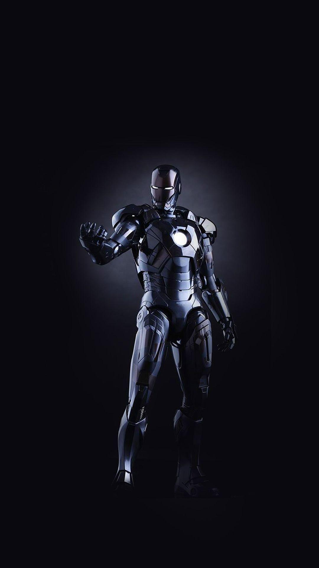 1080x1920 Ironman Dark Figure Hero Art Avengers iPhone 8 Wallpaper