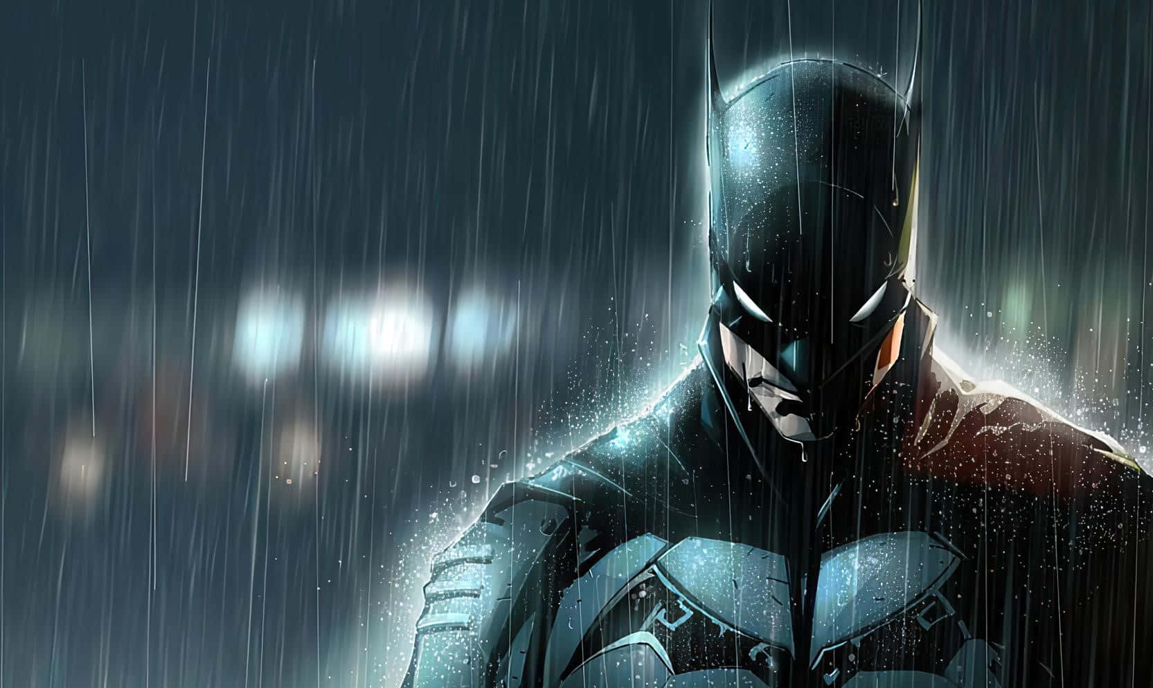 1665x994 Cool Batman Rain Night Wallpaper
