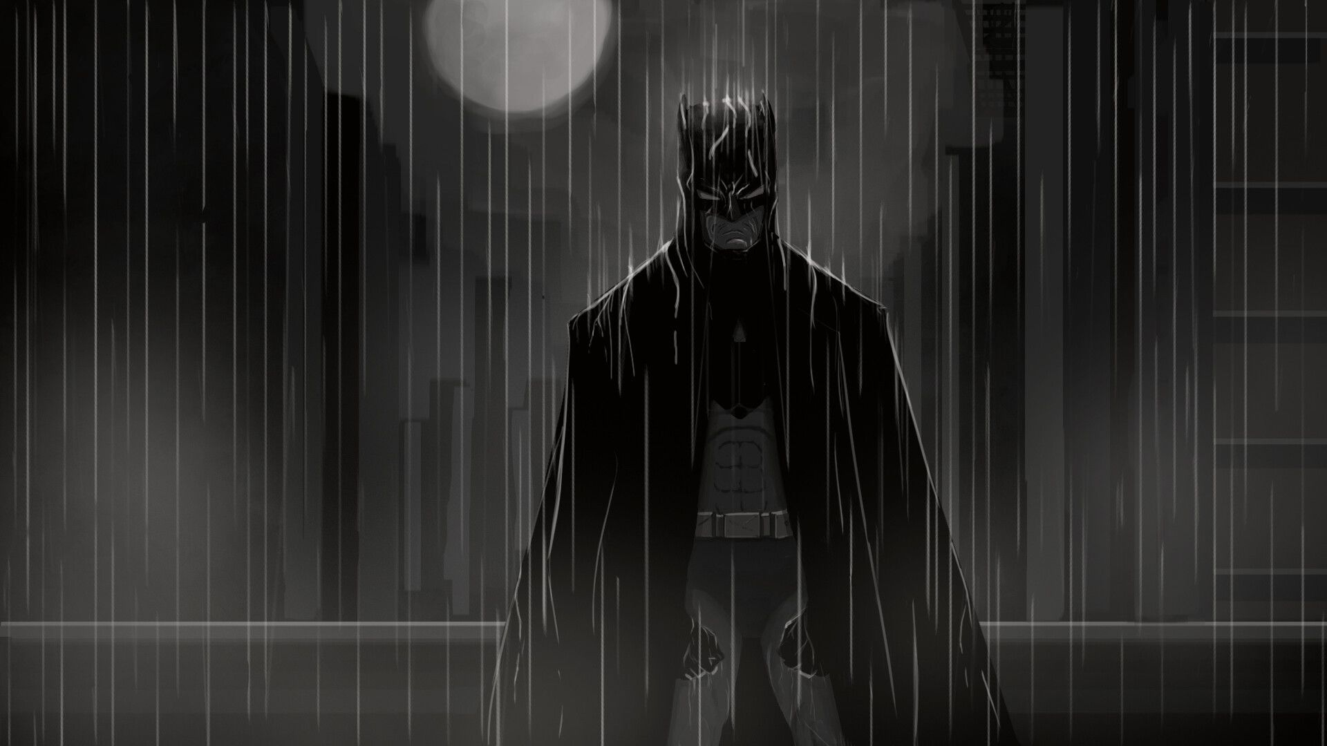 1920x1080 Batman under the rain