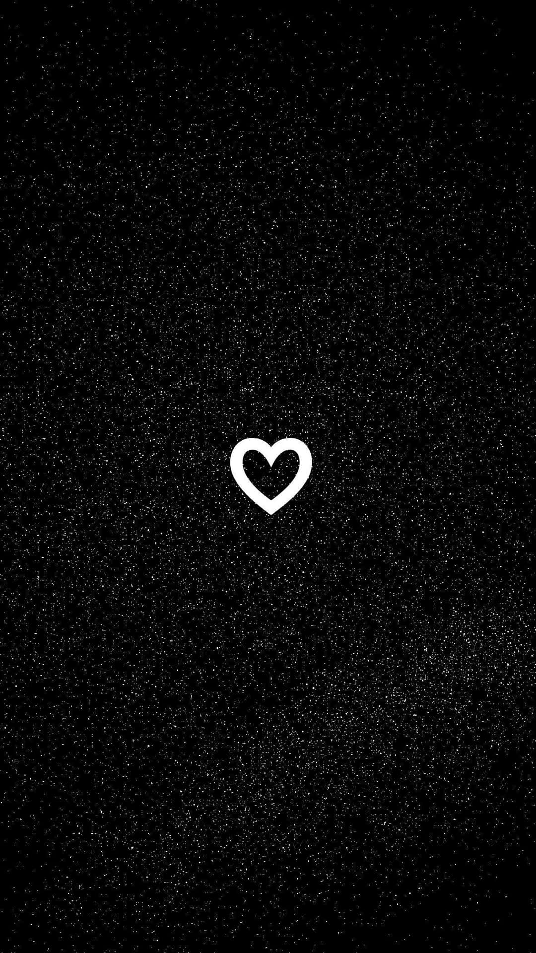1080x1920 Aesthetic Black Heart Wallpaper