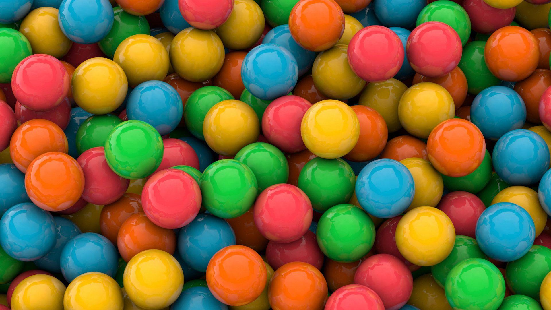 1920x1080 Colorful Bubble Gum Balls