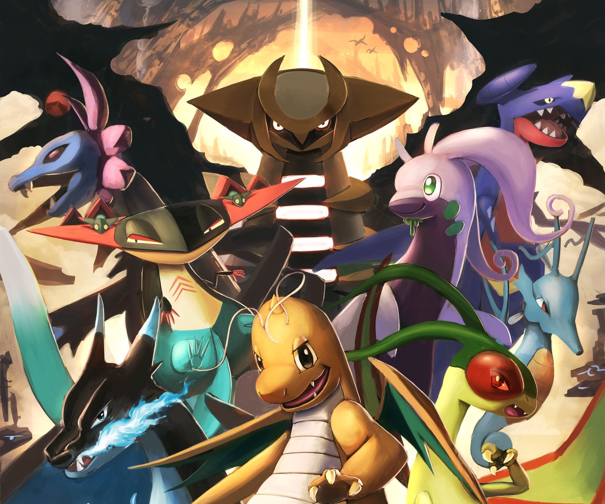 2047x1706 Garchomp Wallpaper