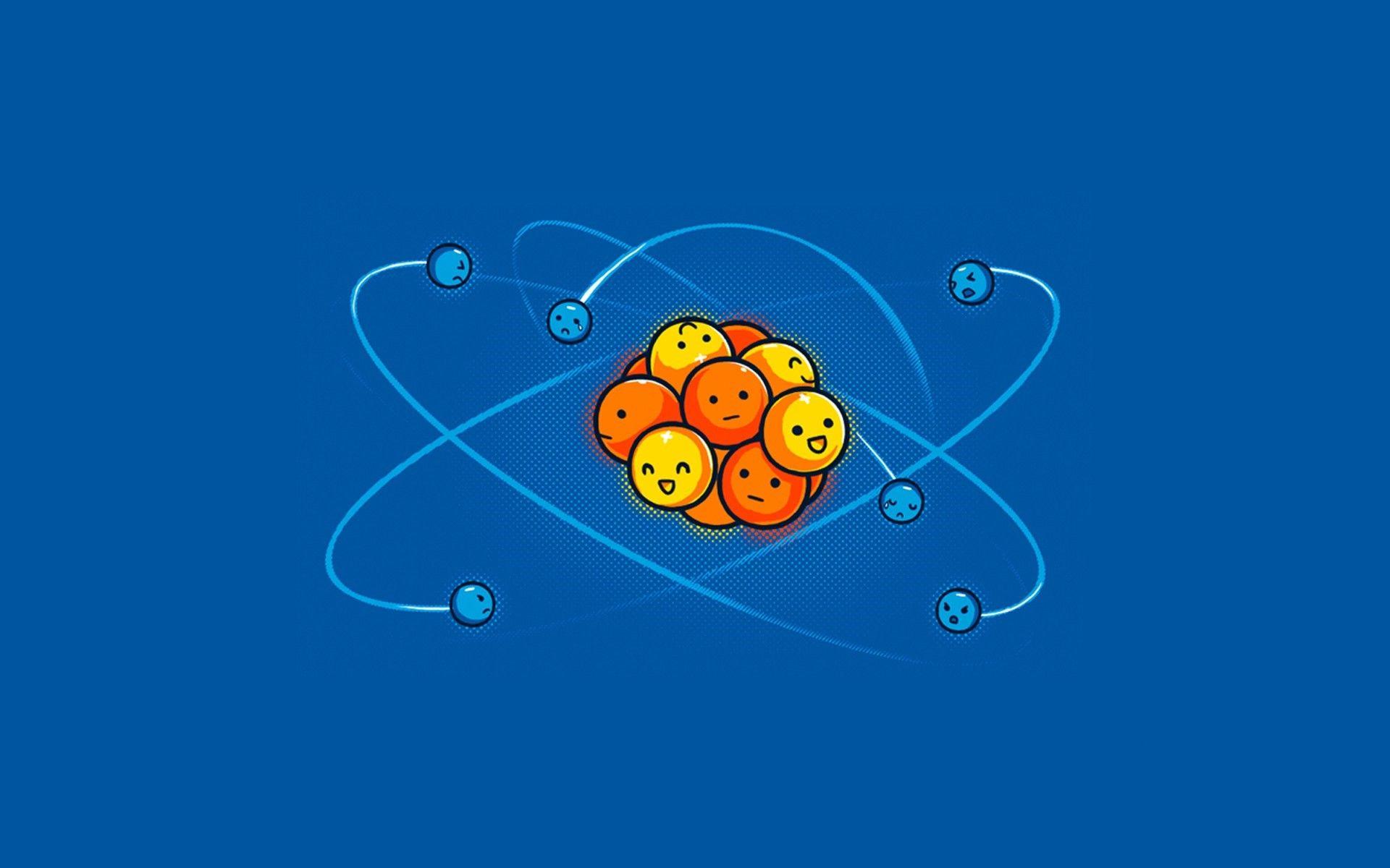 1920x1200 atoms humor protons neutrons electrons simple minimalism
