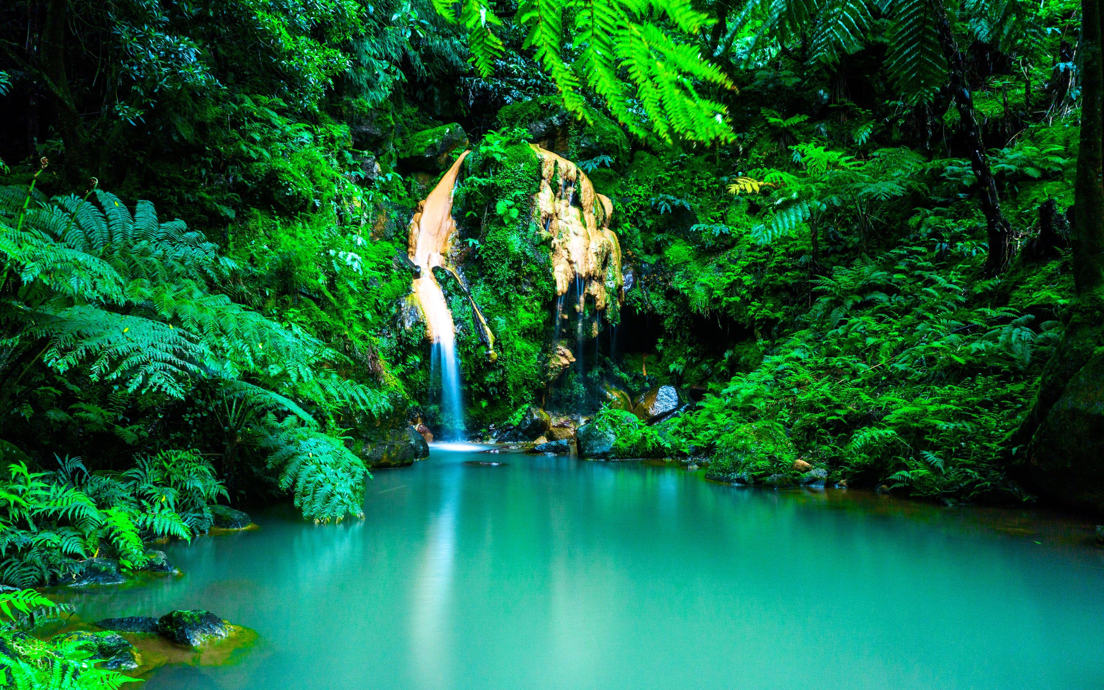 3840x2400 Azores Waterfalls Wallpaper