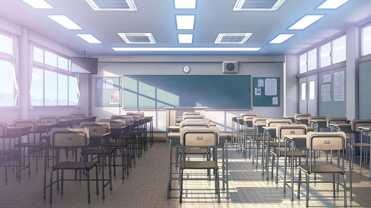 school background anime