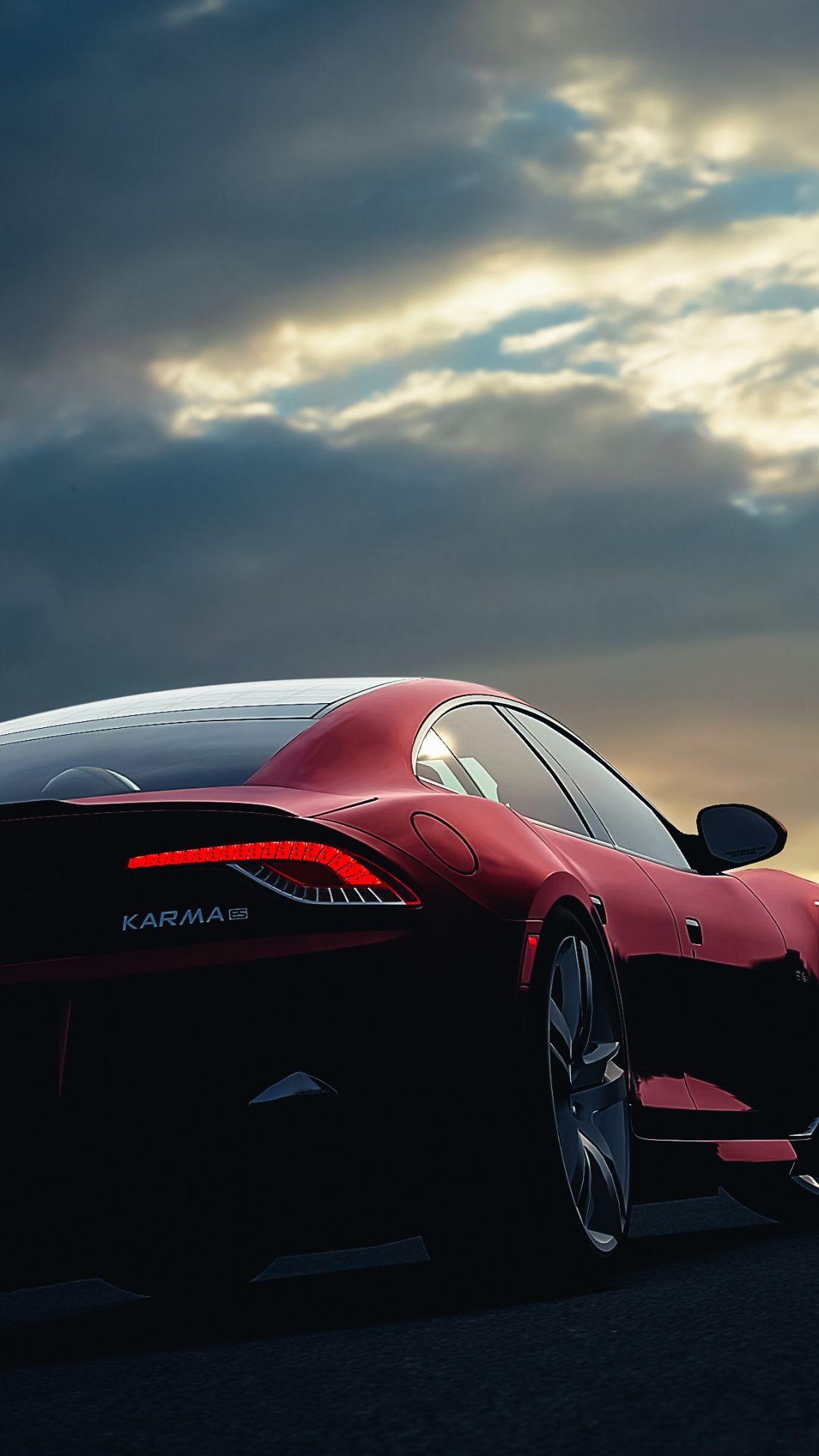 1080x1920 Fisker Karma Car Sunset Night Sky iPhone 8 Wallpaper Free
