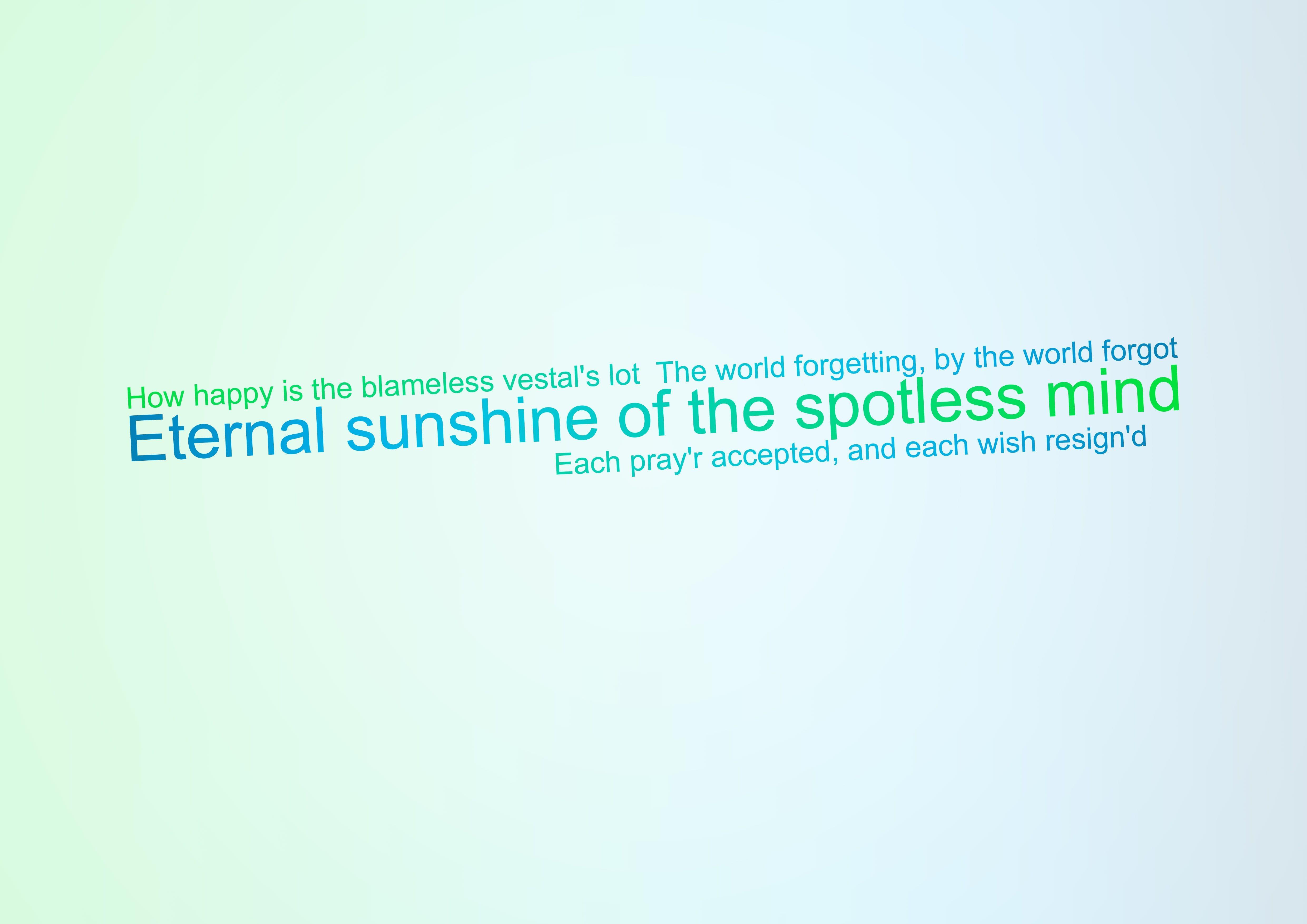 4961x3508 Colorful Alexander Pope Eternal Sunshine Spotless Mind