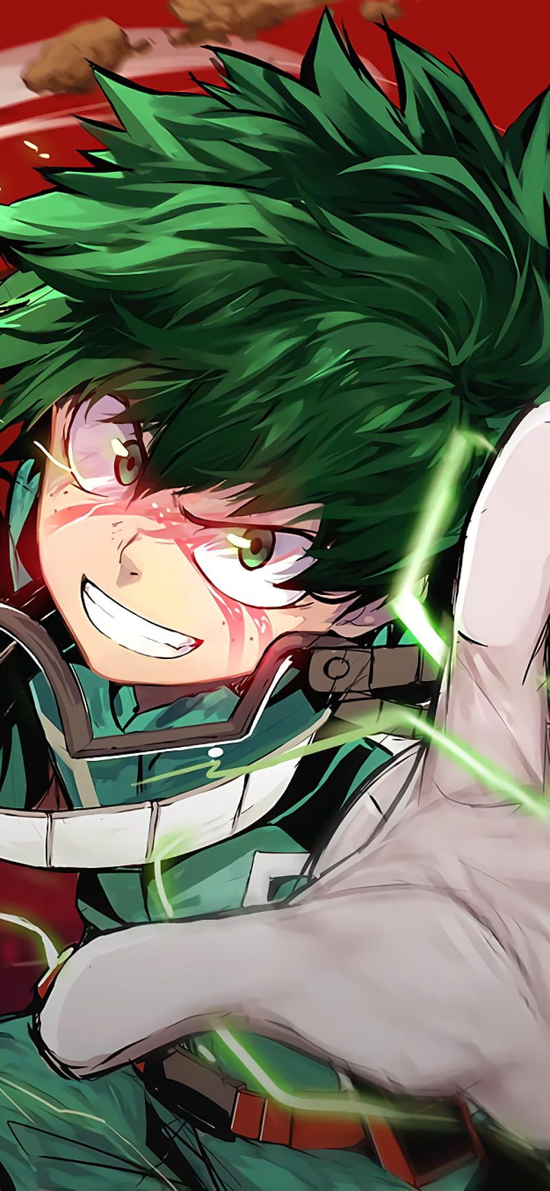 800x1733 All mighty, all mighty, black, blue, man, manga, mha, plus, plus ultra, red, HD wallpaper
